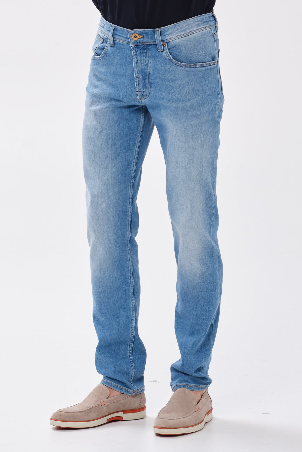 ΑΝΔΡΙΚΟ JEAN BUGGATI ΣΕ ΣΙΕΛ ΧΡΩΜΑ ME TEΧΝΗΤΗ ΦΘΟΡΑ REGULAR FIT