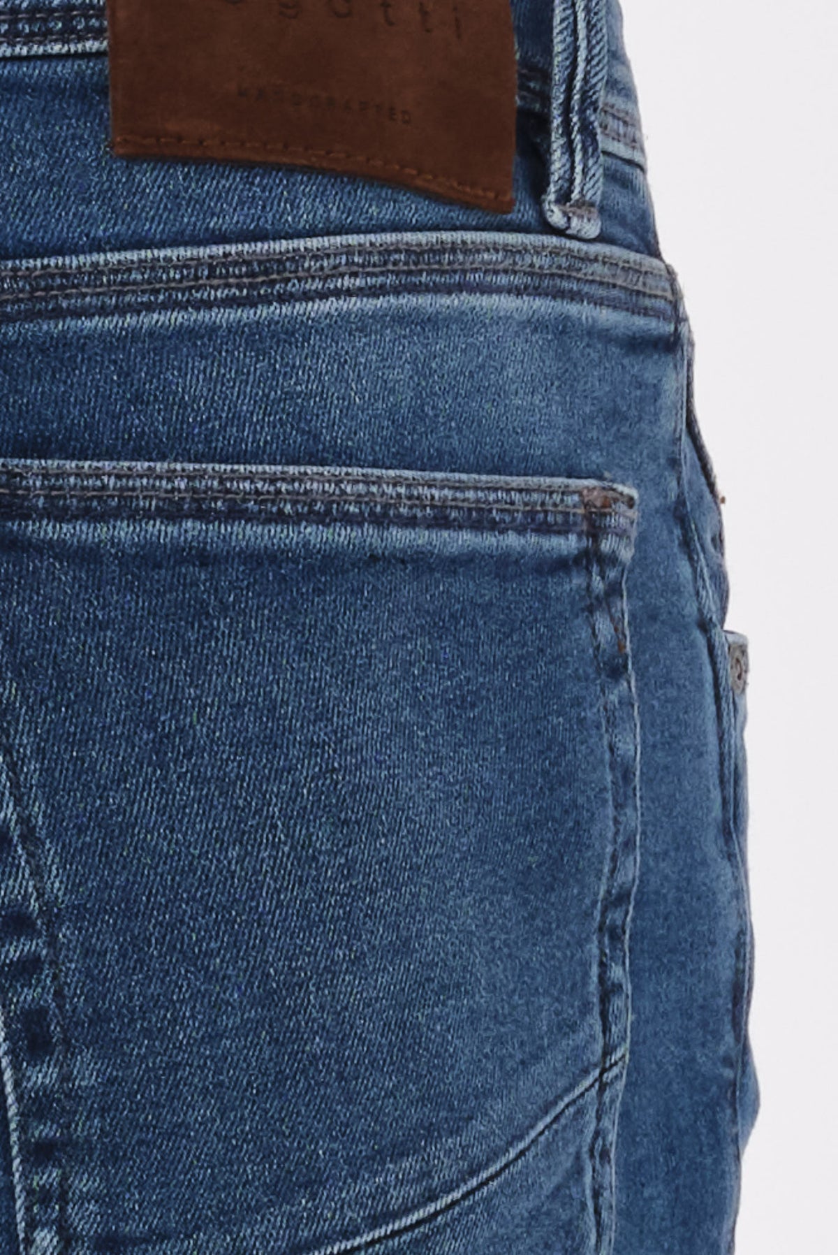 ΑΝΔΡΙΚΟ JEAN BUGGATI ΣΕ ΜΠΛΕ ΧΡΩΜΑ ME TEΧΝΗΤΗ ΦΘΟΡΑ REGULAR FIT