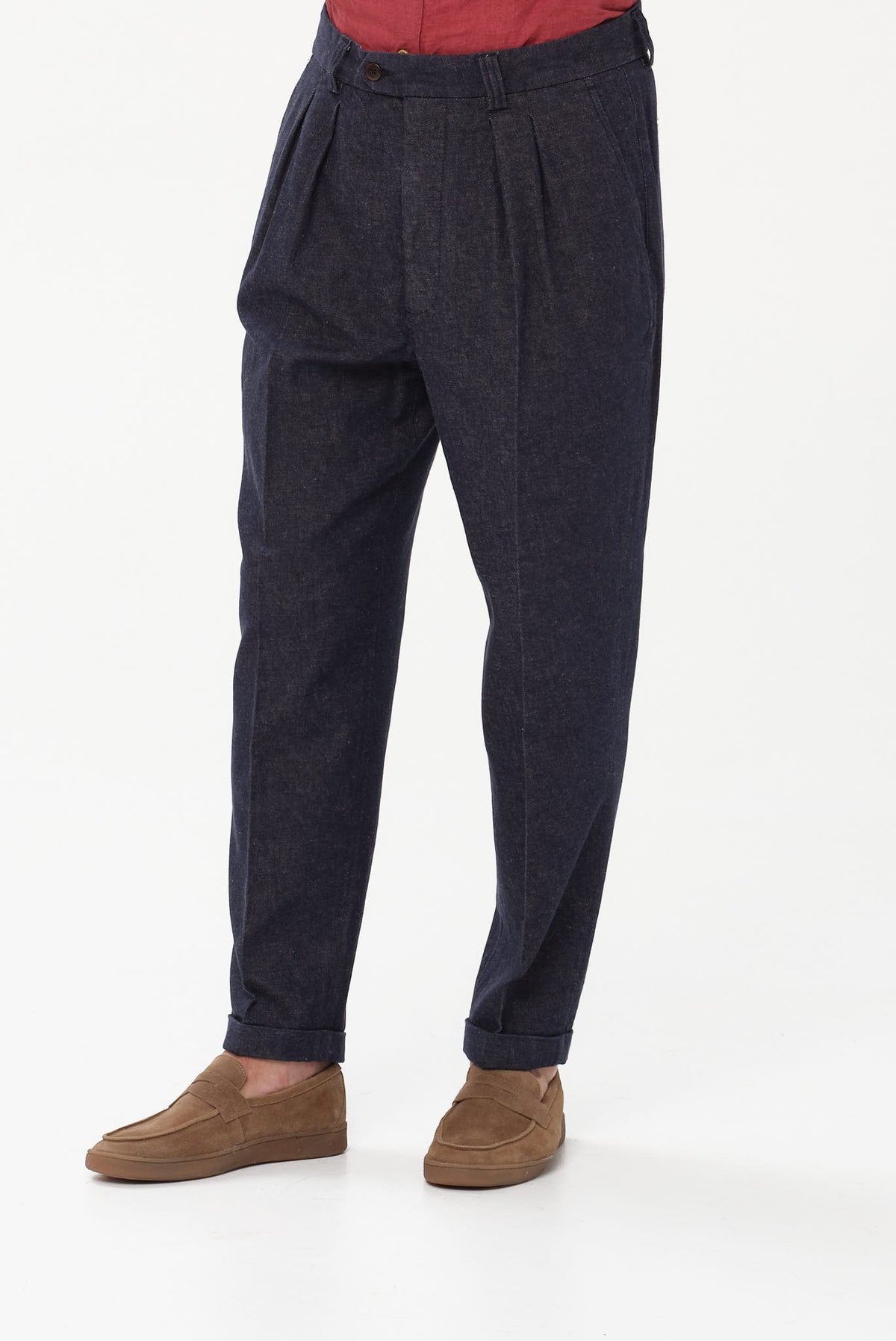 ΑΝΔΡΙΚΟ ΜΠΛΕ JEAN CHINOS ALBERTO ΜΕ ΠΙΕΤΕΣ ΚΑΙ ΡΕΒΕΡ REGULAR FIT