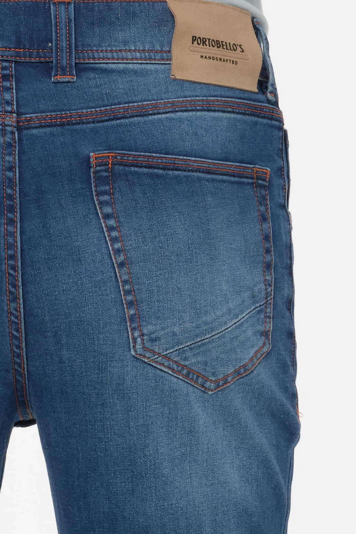 ΑΝΔΡΙΚΟ ΜΠΛΕ ΠΕΝΤΑΤΣΕΠΟ JEAN PORTOBELLO'S ME ΤΕΧΝΗΤΗ ΦΘΟΡΑ REGULAR FIT