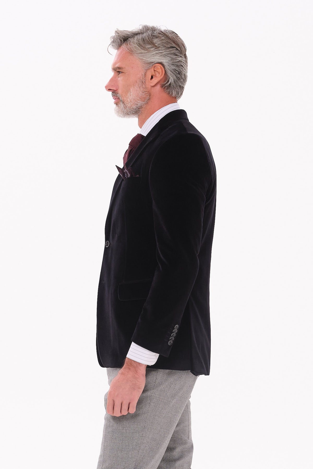 ΑΝΔΡΙΚΟ ΜΑΥΡΟ ΒΕΛΟΥΔΙΝΟ ΣΑΚΑΚΙ SLIM FIT
