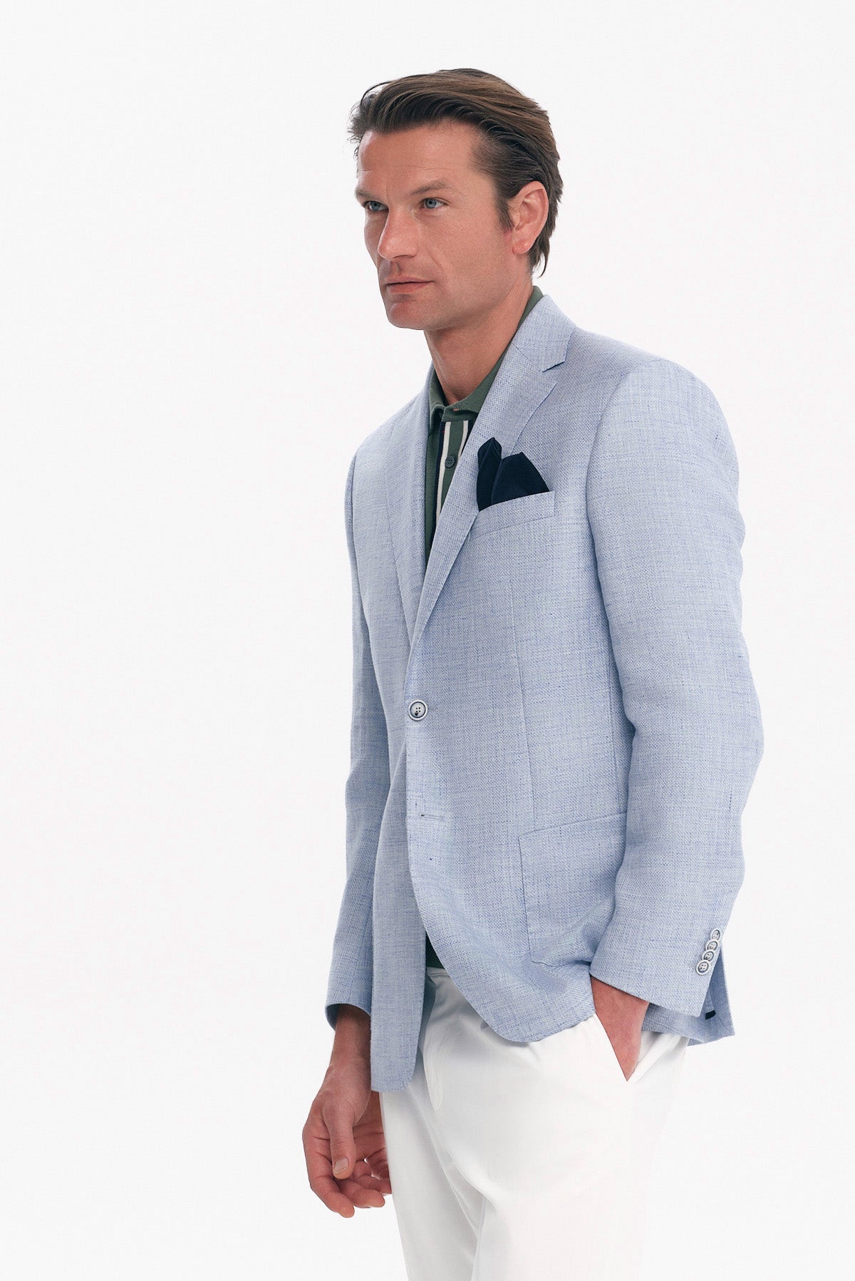 ΑΝΔΡΙΚΟ ΣΙΕΛ ΣΑΚΑΚΙ SLIM FIT PORTOBELLO'S ΣΕ ΥΦΑΣΜΑ MARZOTTO