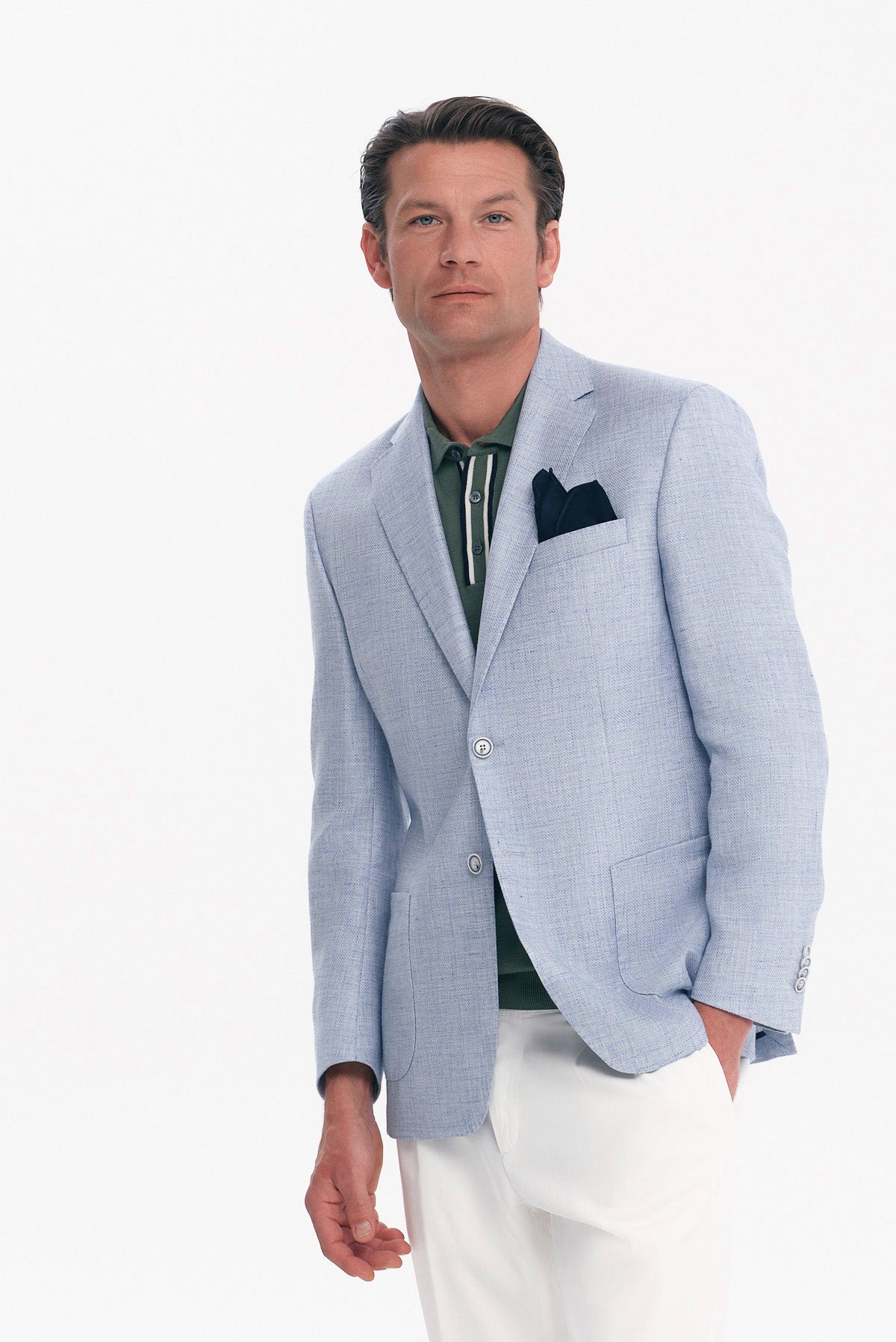 ΑΝΔΡΙΚΟ ΣΙΕΛ ΣΑΚΑΚΙ SLIM FIT PORTOBELLO'S ΣΕ ΥΦΑΣΜΑ MARZOTTO