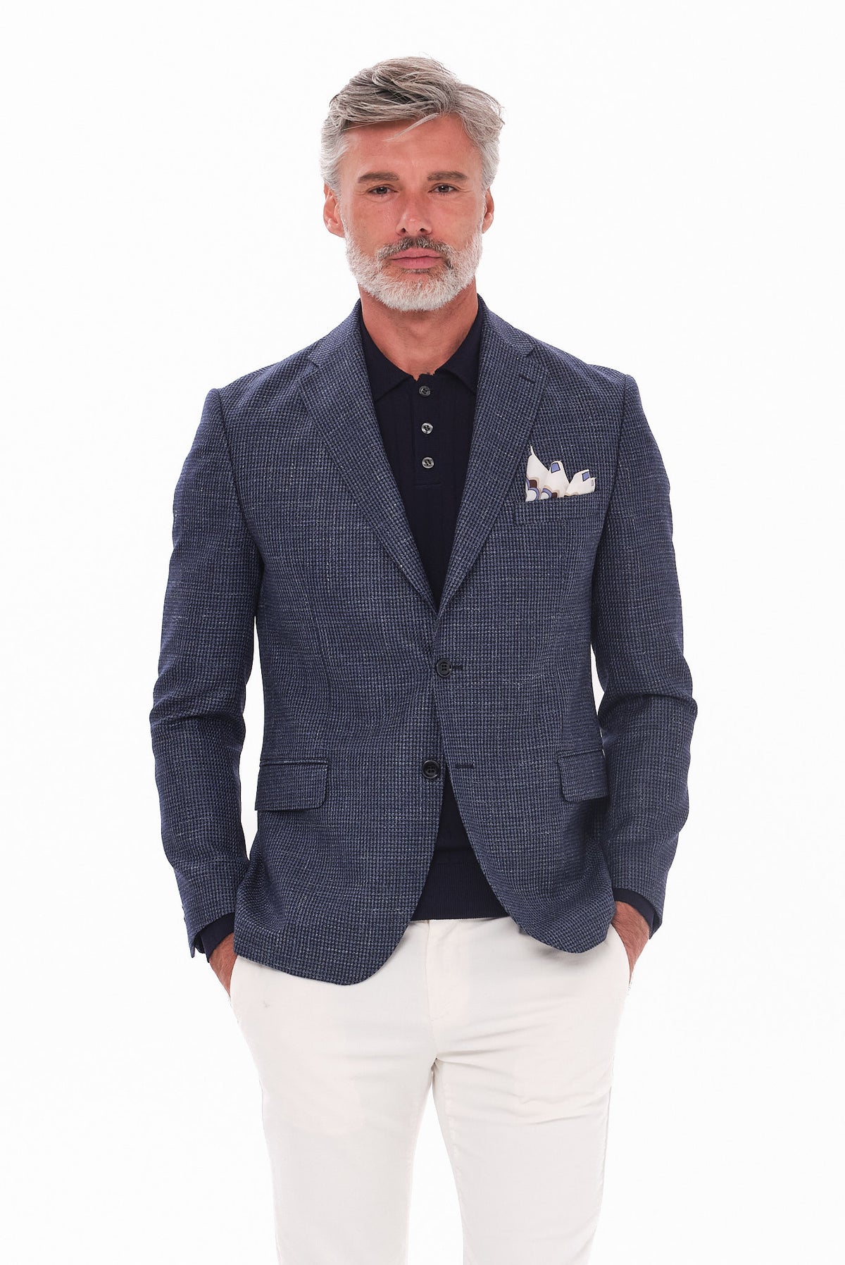 ΑΝΔΡΙΚΟ ΡΑΦ ΣΑΚΑΚΙ PORTOBELLO'S ΜΕ ΜΙΚΡΟΣΧΕΔΙΟ HOUNDTOOTH SLIM FIT