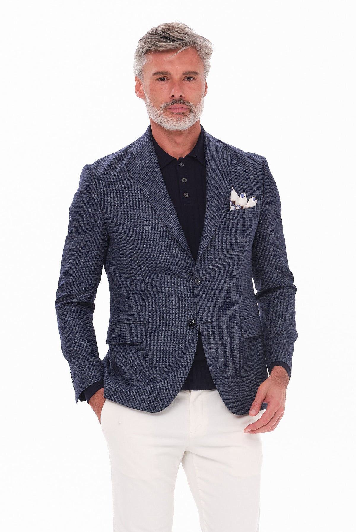ΑΝΔΡΙΚΟ ΡΑΦ ΣΑΚΑΚΙ PORTOBELLO'S ΜΕ ΜΙΚΡΟΣΧΕΔΙΟ HOUNDTOOTH SLIM FIT