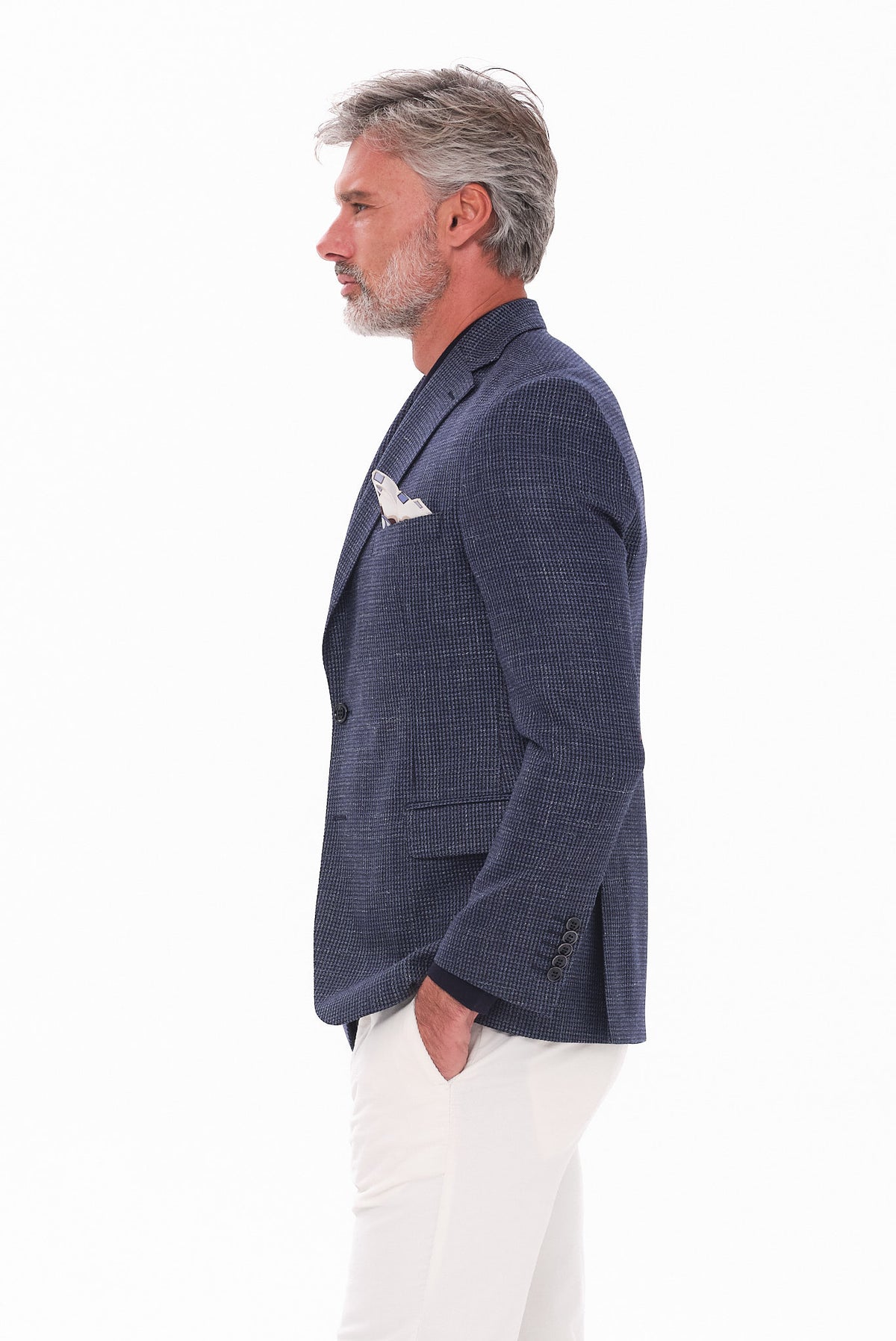 ΑΝΔΡΙΚΟ ΡΑΦ ΣΑΚΑΚΙ PORTOBELLO'S ΜΕ ΜΙΚΡΟΣΧΕΔΙΟ HOUNDTOOTH SLIM FIT