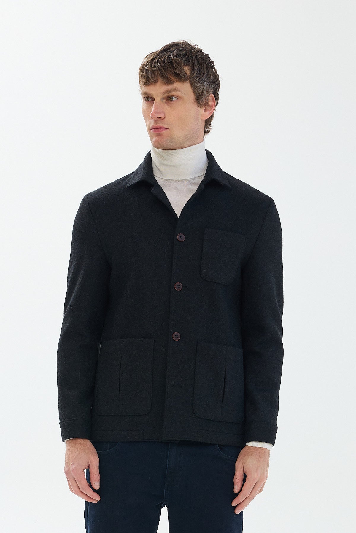 ΑΝΔΡΙΚΟ ΚΟΜΨΟ ΜΑΥΡΟ ΣΑΚΑΚΙ PORTOBELLO'S REGULAR FIT