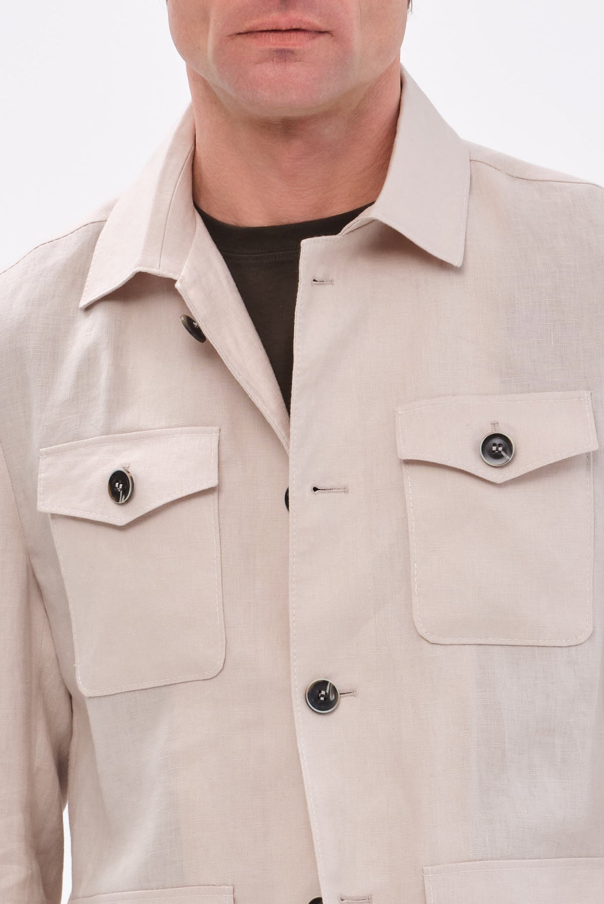 ΑΝΔΡΙΚΟ ΜΠΕΖ ΣΚΟΥΡΟ ΛΙΝΟ ΣΑΦΑΡΙ JACKET PORTOBELLO'S REGULAR FIT
