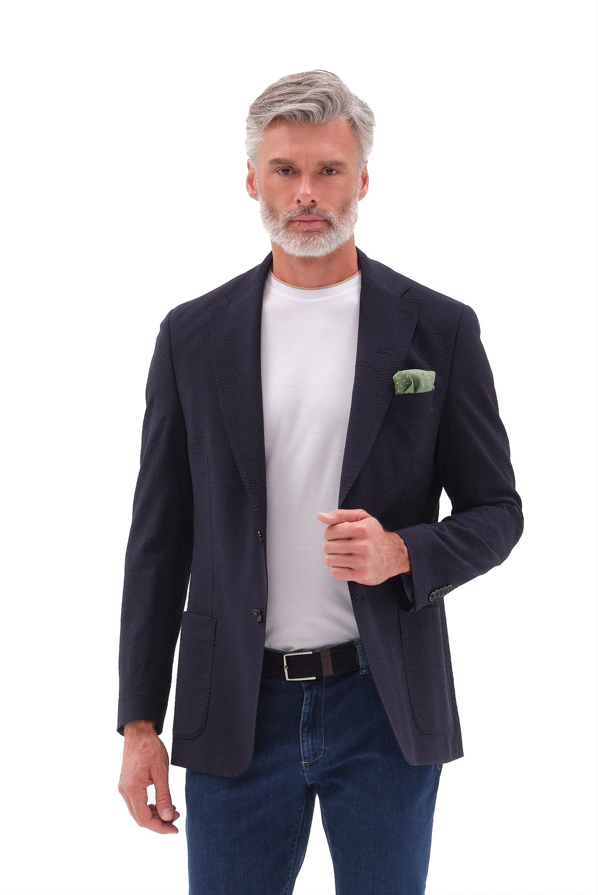 ANΔΡΙΚΟ ΜΠΛΕ ΣΚΟΥΡΟ ΣΑΚΑΚΙ PORTOBELLO'S ΑΠΟ ΜΑΛΛΙ SLIM FIT
