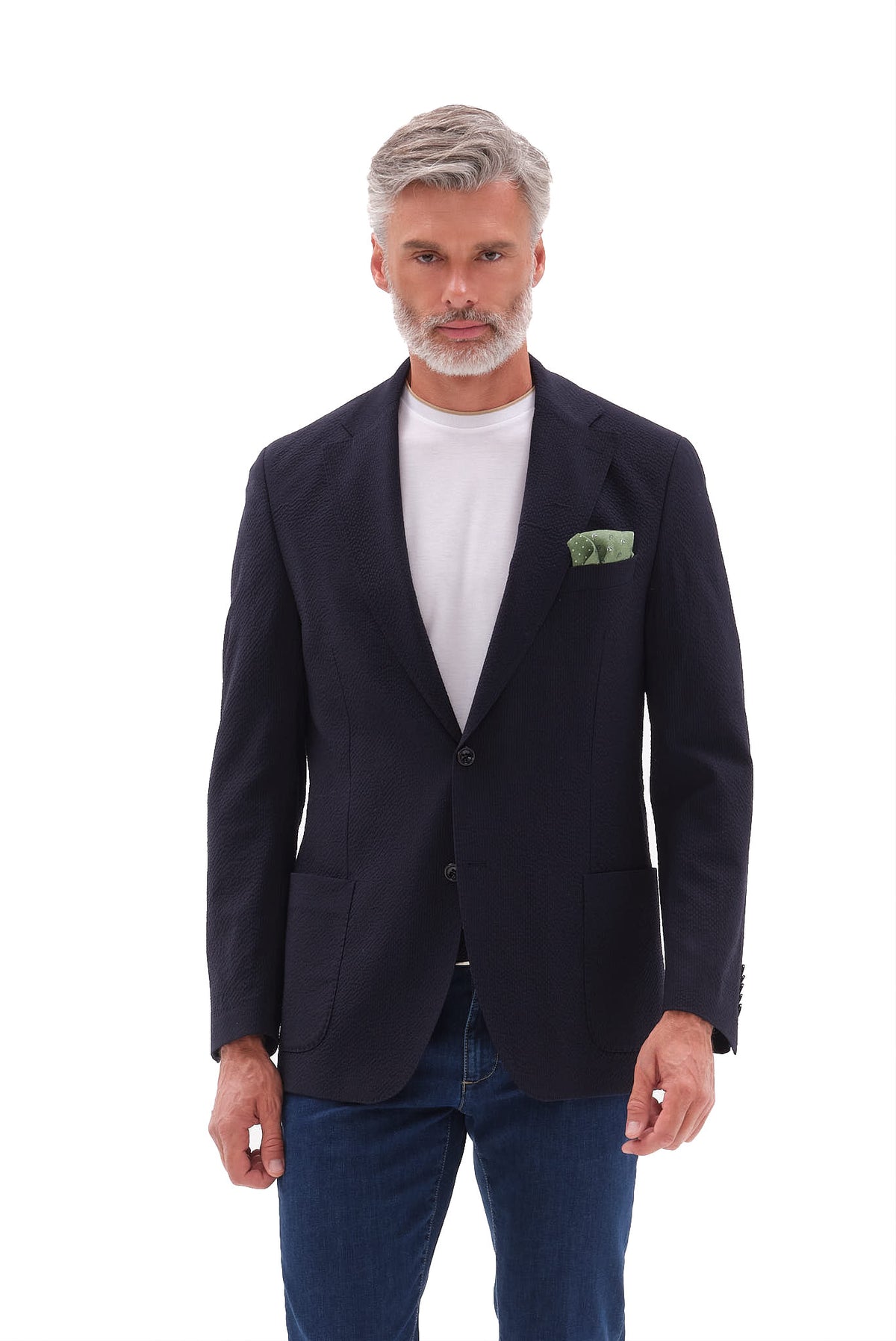 ANΔΡΙΚΟ ΜΠΛΕ ΣΚΟΥΡΟ ΣΑΚΑΚΙ PORTOBELLO'S ΑΠΟ ΜΑΛΛΙ SLIM FIT