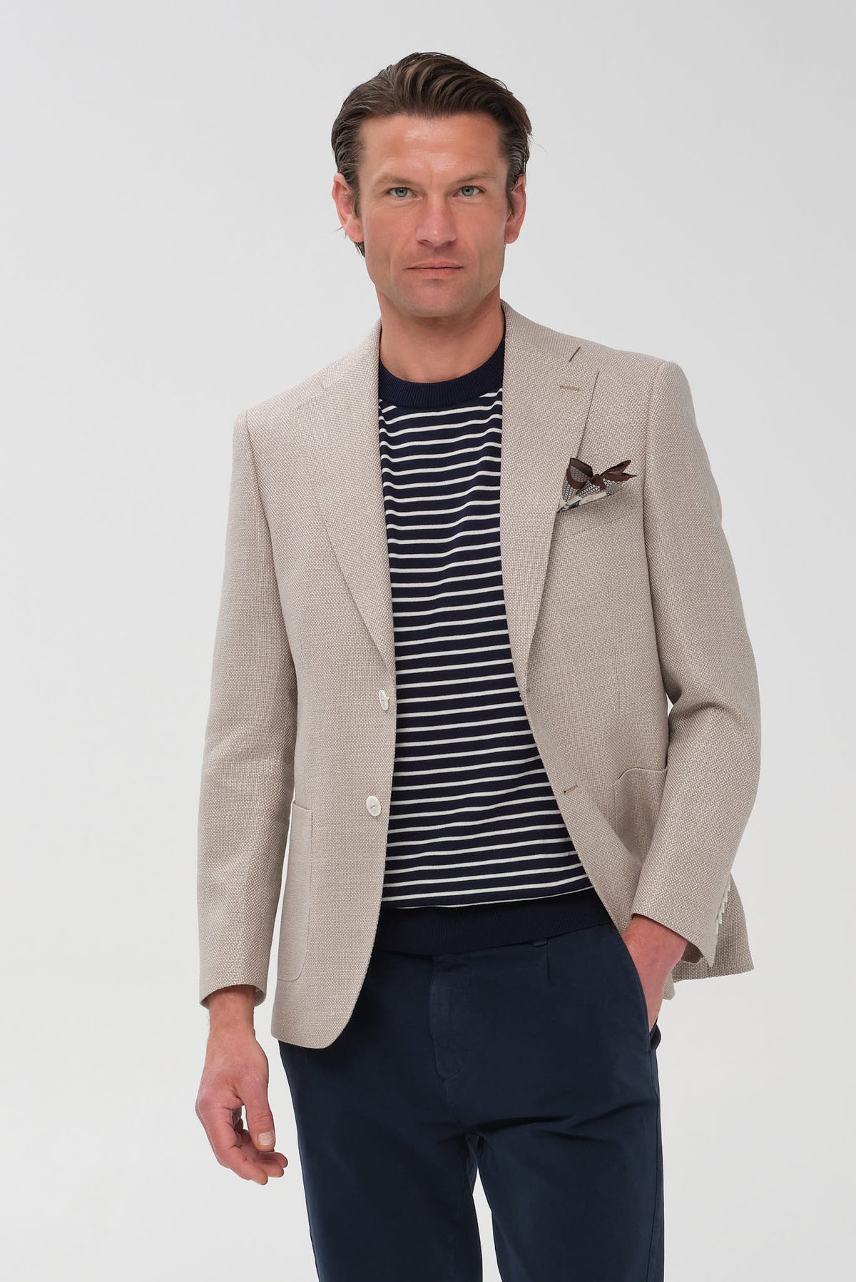 ΑΝΔΡΙΚΟ ΛΙΝΟΒΑΜΒΑΚΟ ΜΠΕΖ ΣΚΟΥΡΟ ΣΑΚΑΚΙ PORTOBELLO'S SLIM FIT
