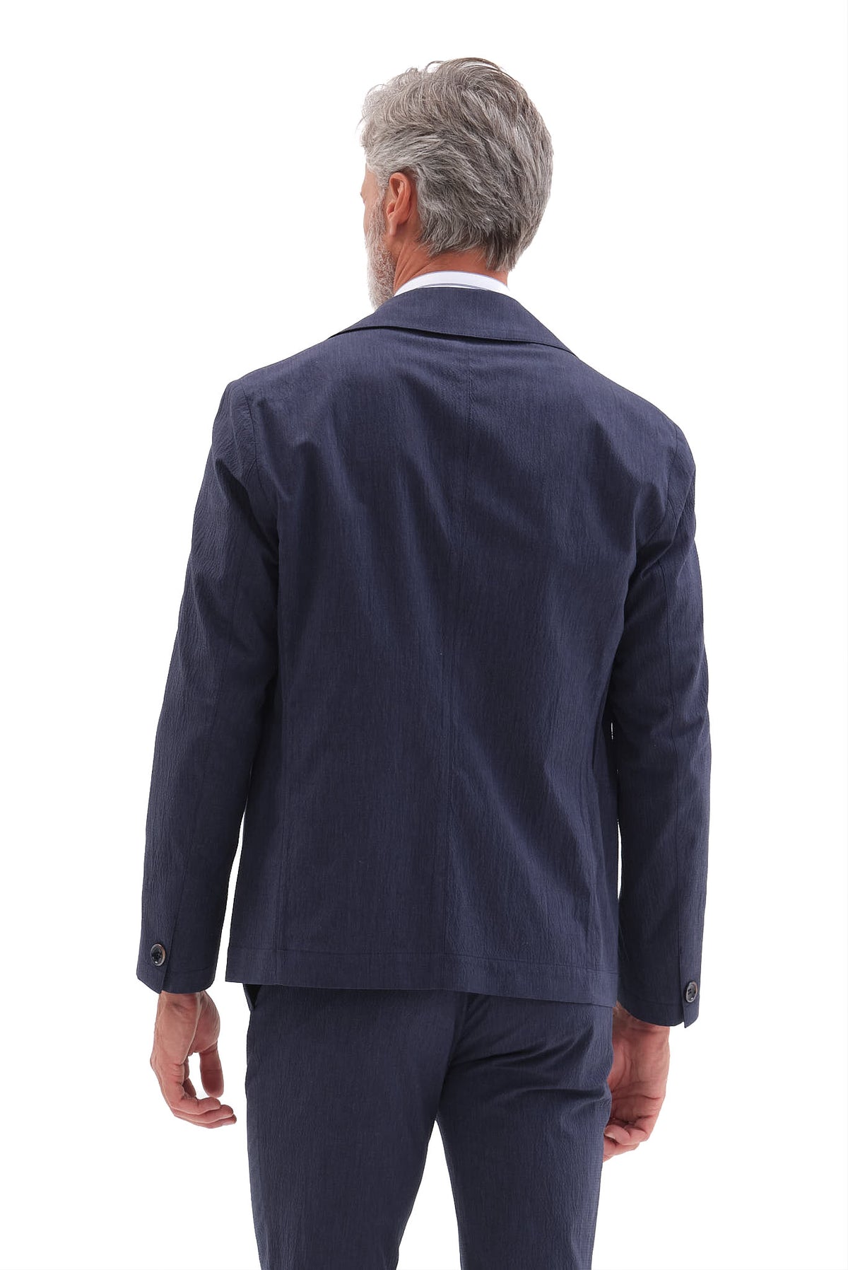 ΑΝΔΡΙΚΟ SEERSUCKER ΜΠΛΕ ΣΑΚΑΚΙ PORTOBELLO'S REGULAR FIT  ΣΕ ΥΦΑΣΜΑ SONDRIO