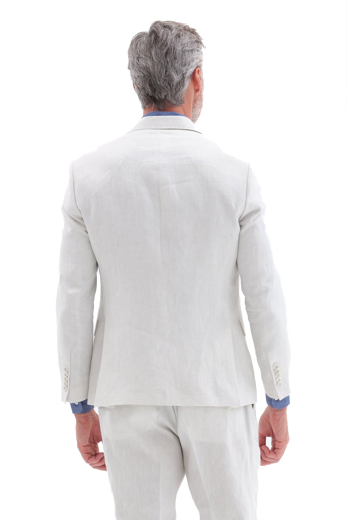 ΑΝΔΡΙΚΟ ΛΙΝΟ ΚΟΣΤΟΥΜΙ PORTOBELLO'S SLIM FIT ΣΕ ΑΠΟΧΡΩΣΗ ΤΟΥ ΠΑΓΟΥ ΚΑΙ ΥΦΑΣΜΑ SONDRIO