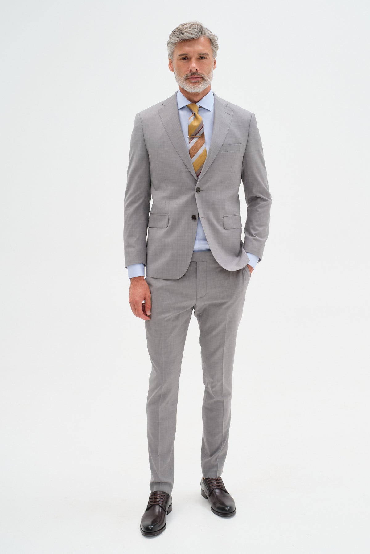 ΑΝΔΡΙΚΟ ΑΝΟΙΚΤΟ ΓΚΡΙ ΚΟΣΤΟΥΜΙ PORTOBELLO'S SLIM FIT