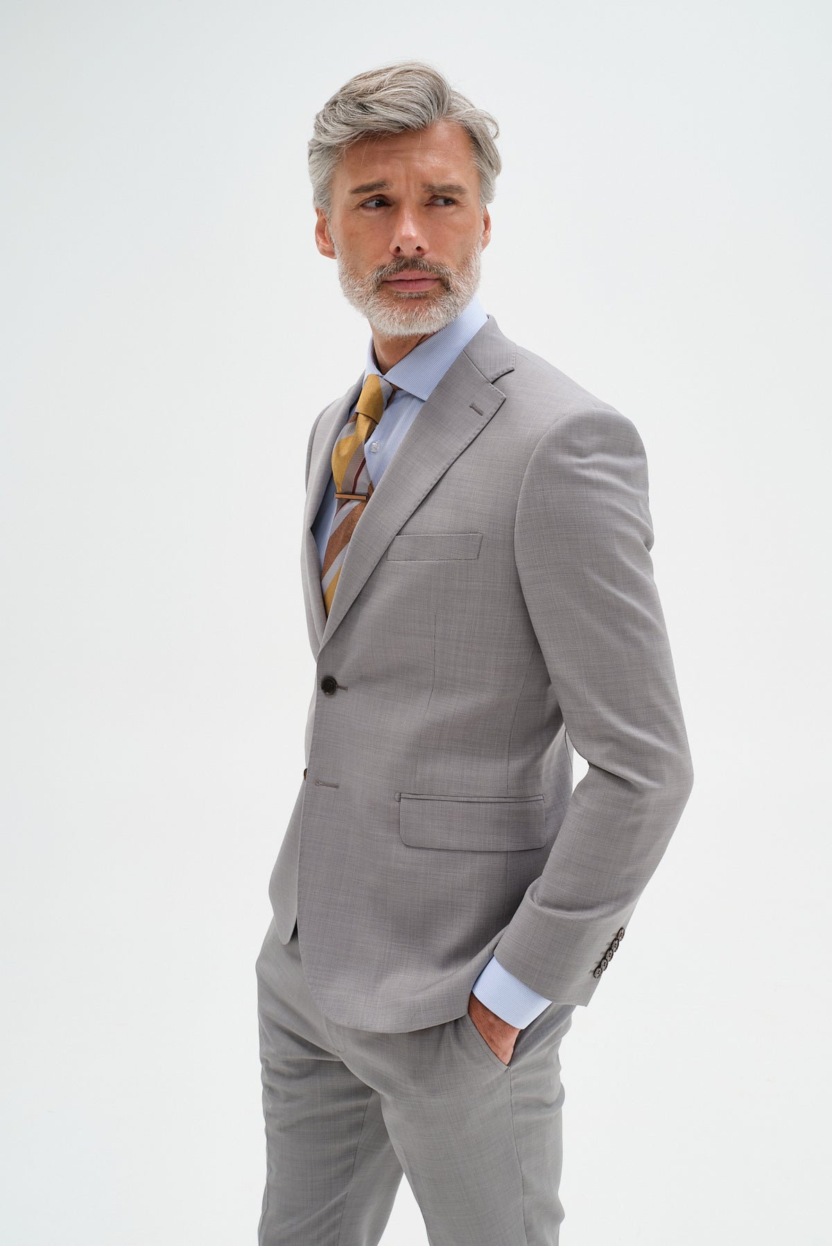 ΑΝΔΡΙΚΟ ΑΝΟΙΚΤΟ ΓΚΡΙ ΚΟΣΤΟΥΜΙ PORTOBELLO'S SLIM FIT