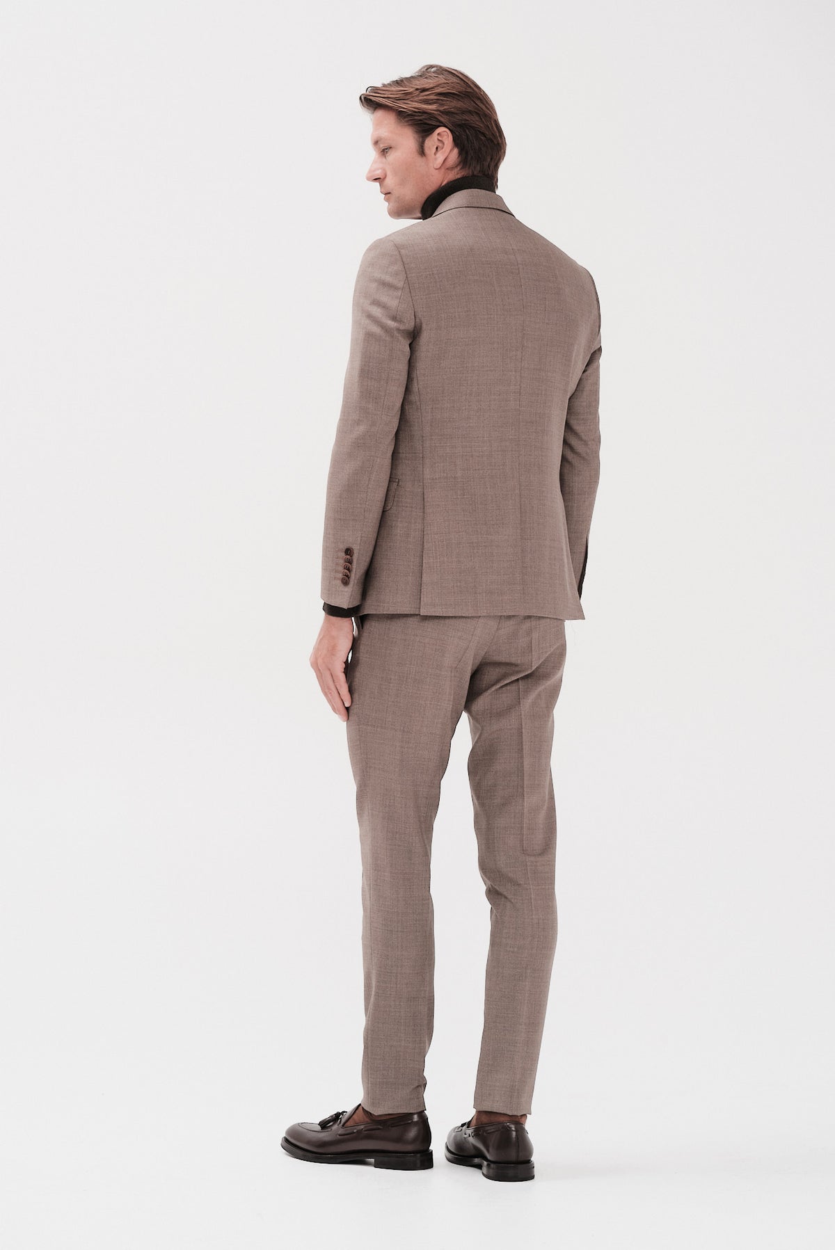 ΑΝΔΡΙΚΟ ΜΠΕΖ ΣΚΟΥΡΟ ΜΑΛΛΙΝΟ VITALE BARBERIS CANONICO ΚΟΣΤΟΥΜΙ PORTOBELLO'S SLIM FIT