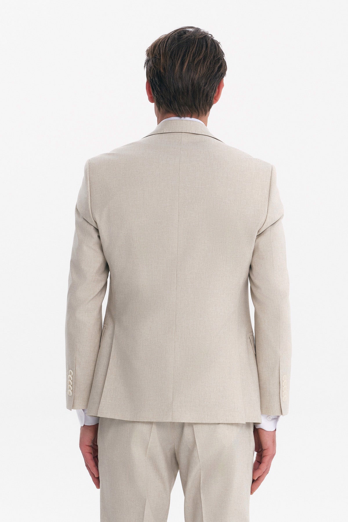 ΑΝΔΡΙΚΟ ΜΠΕΖ ΑΝΟΙΚΤΟ ΚΟΣΤΟΥΜΙ SLIM FIT PORTOBELLO'S ΣΕ ΥΦΑΣΜΑ GUABELLO
