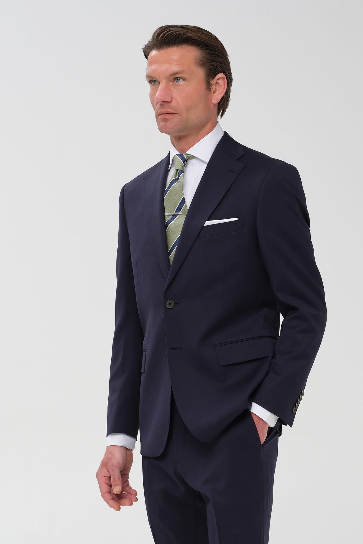 ΑΝΔΡΙΚΟ ΜΠΛΕ ΜΑΛΛΙΝΟ ΚΟΣΤΟΥΜΙ PORTOBELLO'S SLIM FIT SUPER 120