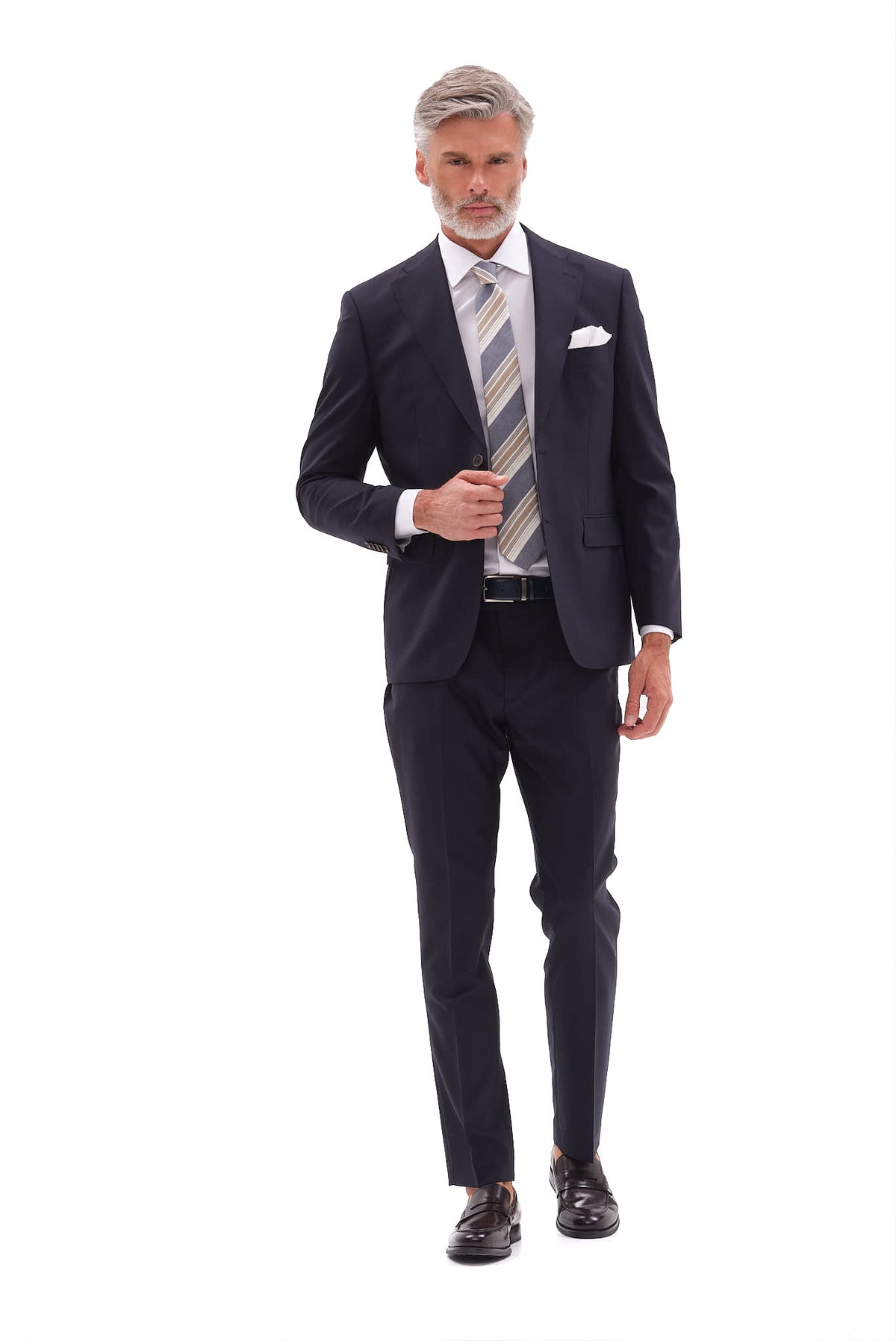 ΑΝΔΡΙΚΟ ΜΑΛΛΙΝΟ ΚΟΣΤΟΥΜΙ PORTOBELLO'S ΣΕ ΜΠΛΕ ΧΡΩΜΑ SLIM FIT