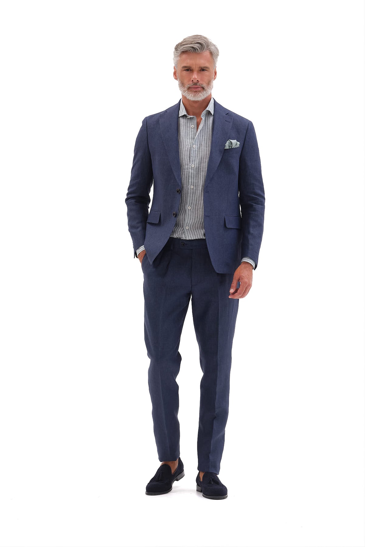 ΑΝΔΡΙΚΟ ΛΙΝΟ ΚΟΣΤΟΥΜΙ PORTOBELLO'S ΜΠΛΕ ΧΡΩΜΑ FORMAL FIT
