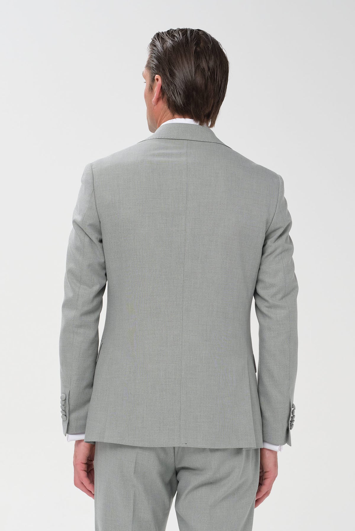 ΑΝΔΡΙΚΟ ΓΑΜΠΡΙΑΚΤΙΚΟ ΚΟΣΤΟΥΜΙ PORTOBELLO'S SLIM FIT ΣΕ ΧΡΩΜΑ ΜΕΝΤΑΣ