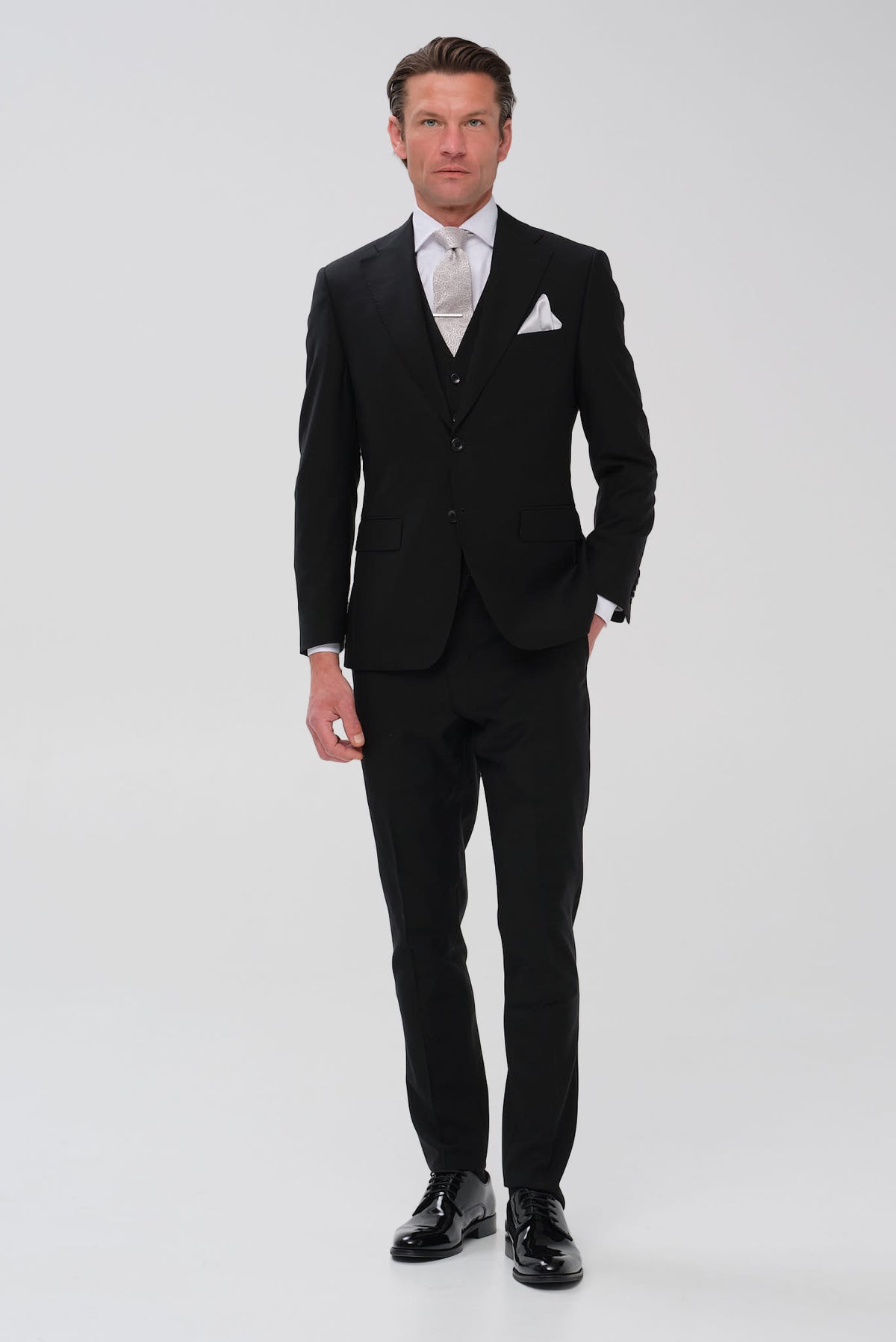 ΑΝΔΡΙΚΟ ΜΑΥΡΟ ΚΟΣΤΟΥΜΙ PORTOBELLO'S SLIM FIT SUPER 160