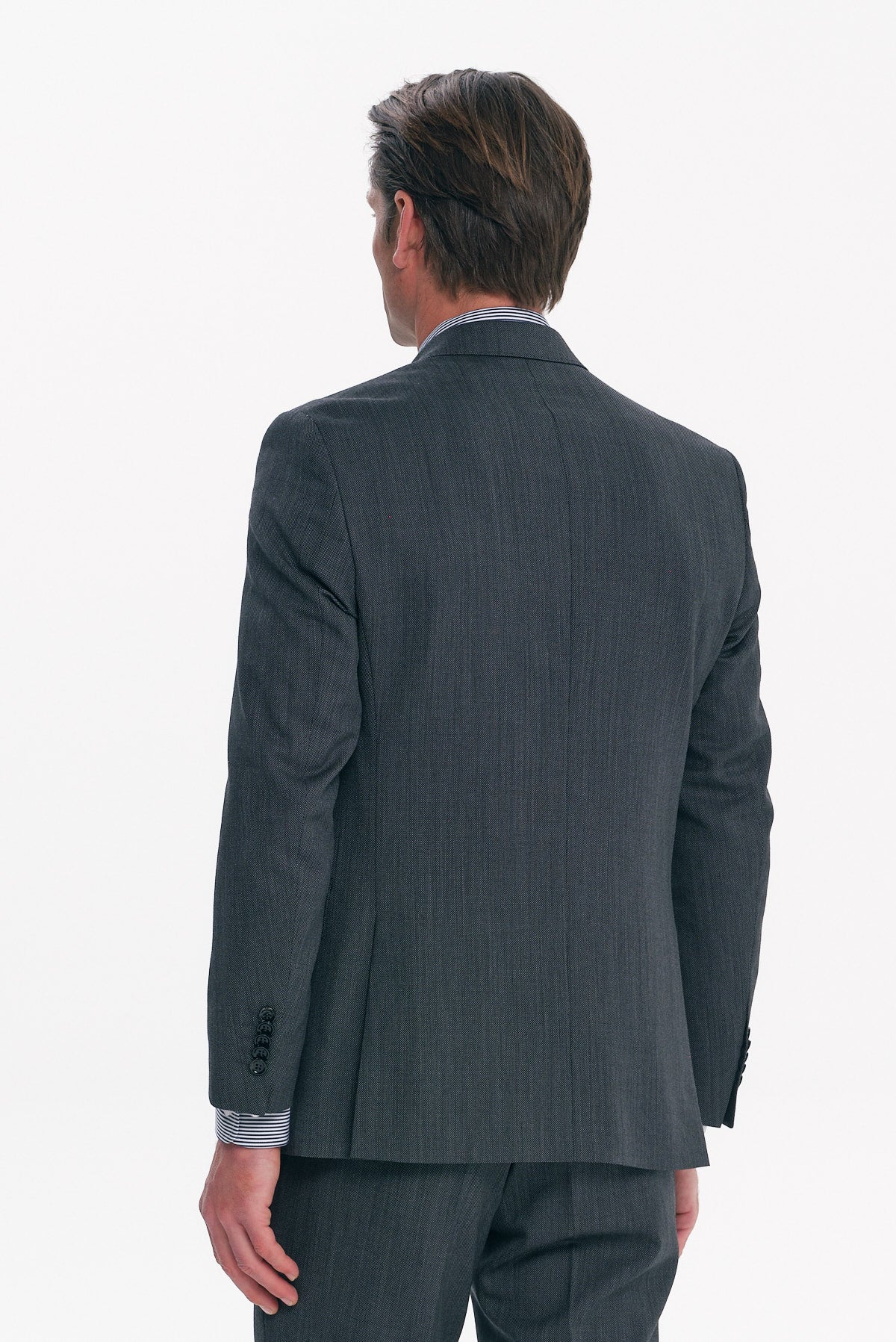 ΑΝΔΡΙΚΟ ΓΚΡΙ ΣΚΟΥΡΟ ΚΟΣΤΟΥΜΙ SLIM FIT ΣΕ ΥΦΑΣΜΑ MARZOTTO SUPER 150'S PORTOBELLO'S