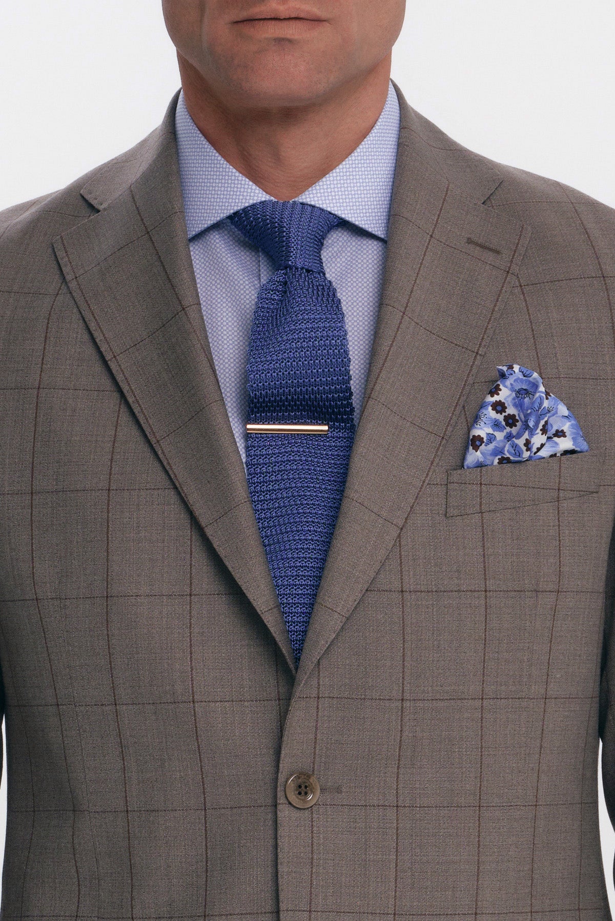 ΑΝΔΡΙΚΟ ΚΑΦΕ WINDOWPANE ΚΟΣΤΟΥΜΙ SLIM FIT PORTOBELLO'S