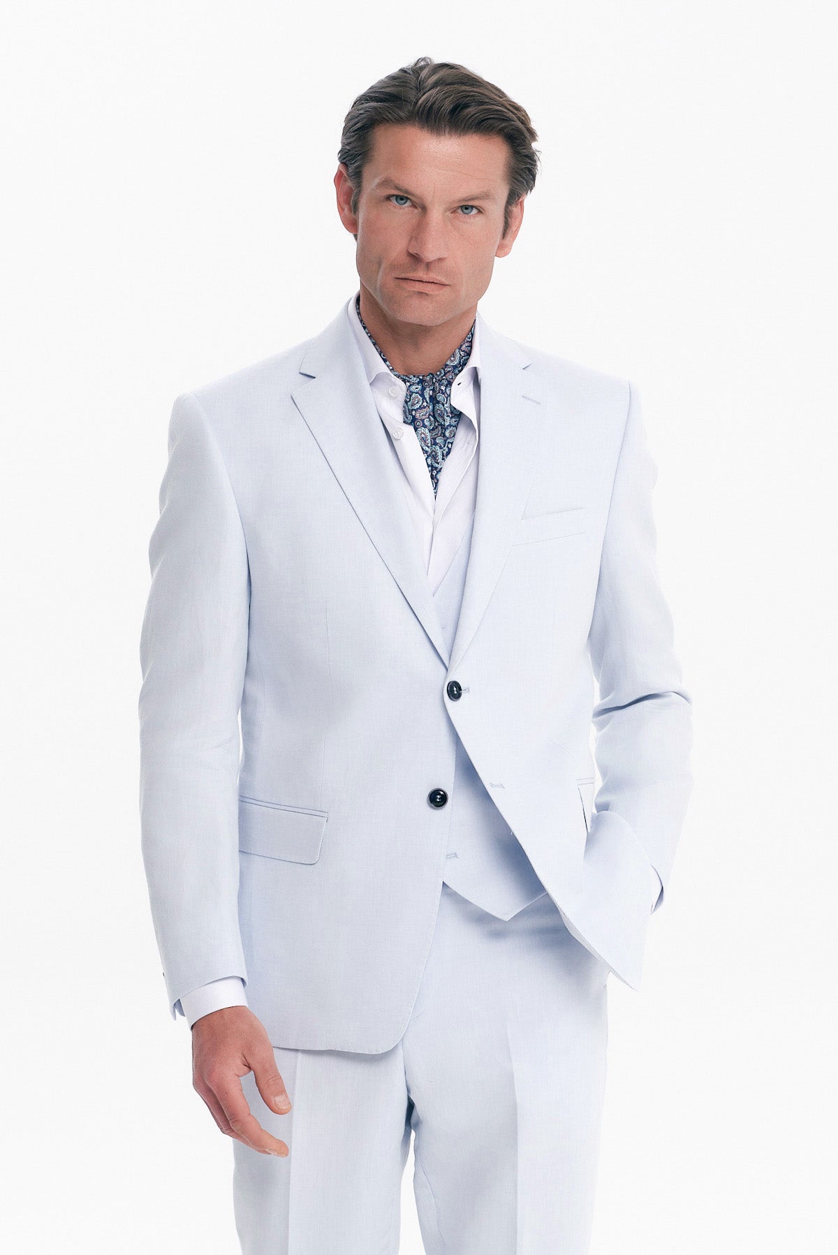 ΑΝΔΡΙΚΟ ΣΙΕΛ ΑΝΟΙΚΤΟ ΚΟΣΤΟΥΜΙ ΛΙΝΟ SLIM FIT PORTOBELLO'S