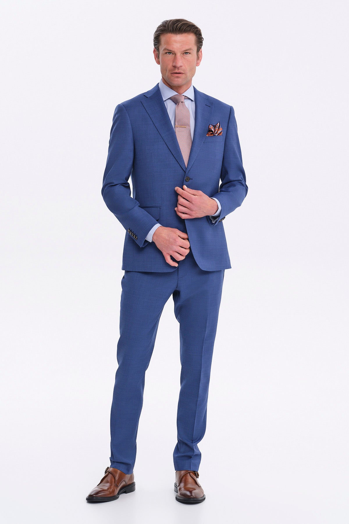 ΑΝΔΡΙΚΟ ΜΠΛΕ ΜΕΣΑΙΟ ΚΟΣΤΟΥΜΙ S 100'S SLIM FIT PORTOBELLO'S