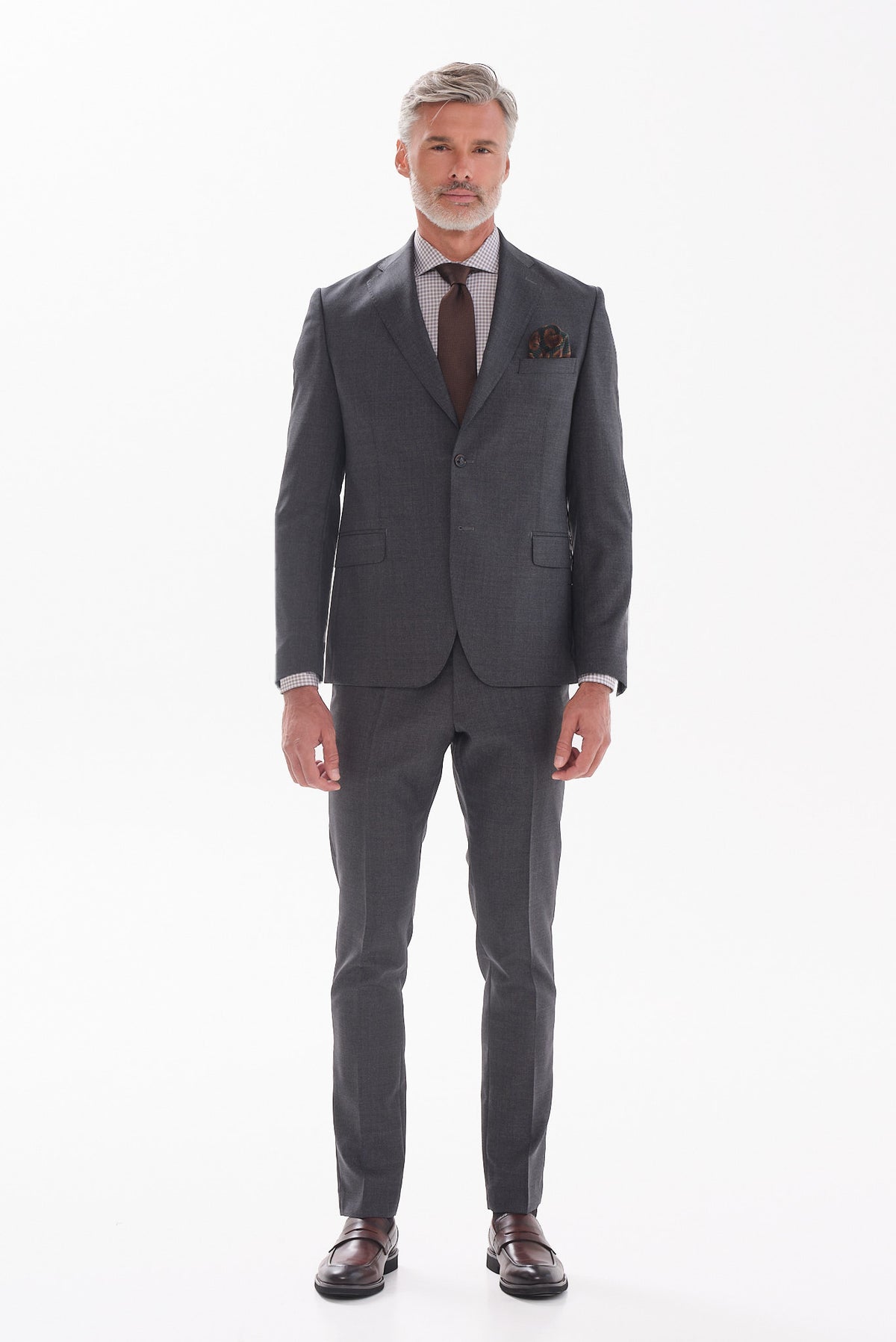 ΑΝΔΡΙΚΟ ΓΚΡΙ ΣΚΟΥΡΟ ΚΟΣΤΟΥΜΙ VITALE BARBERIS CANONICO SLIM FIT PORTOBELLO'S