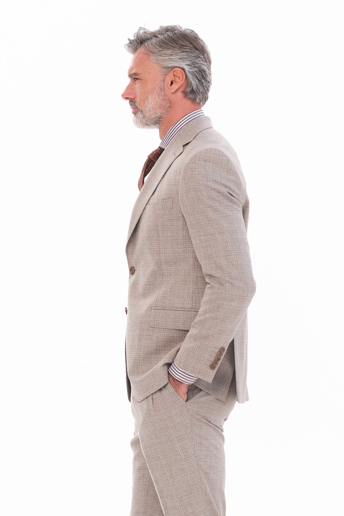 ΑΝΔΡΙΚΟ ΜΠΕΖ ΣΚΟΥΡΟ ΜΑΛΛΙΝΟ ΚΟΣΤΟΥΜΙ PORTOBELLO'S SLIM FIT