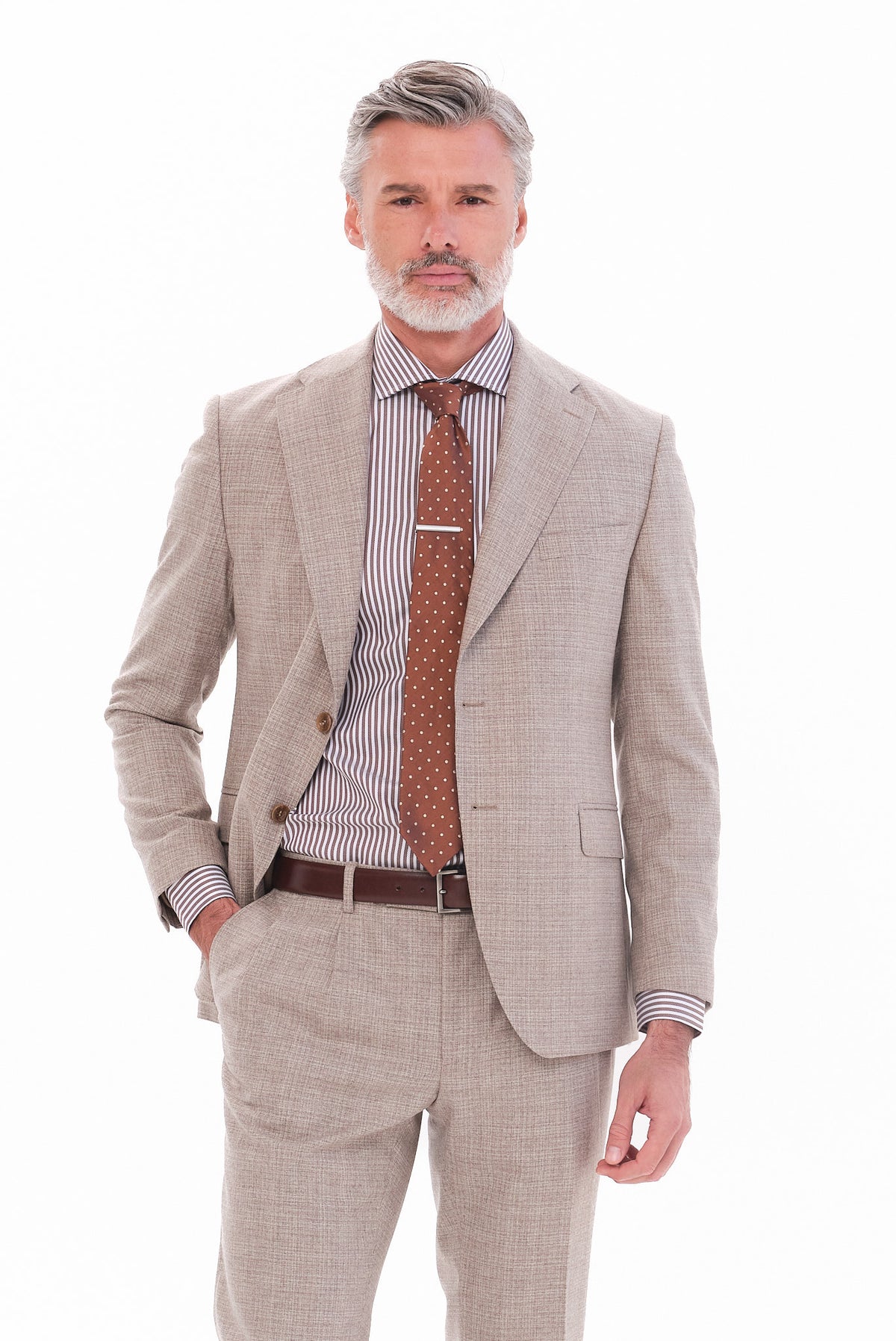 ΑΝΔΡΙΚΟ ΜΠΕΖ ΣΚΟΥΡΟ ΜΑΛΛΙΝΟ ΚΟΣΤΟΥΜΙ PORTOBELLO'S SLIM FIT