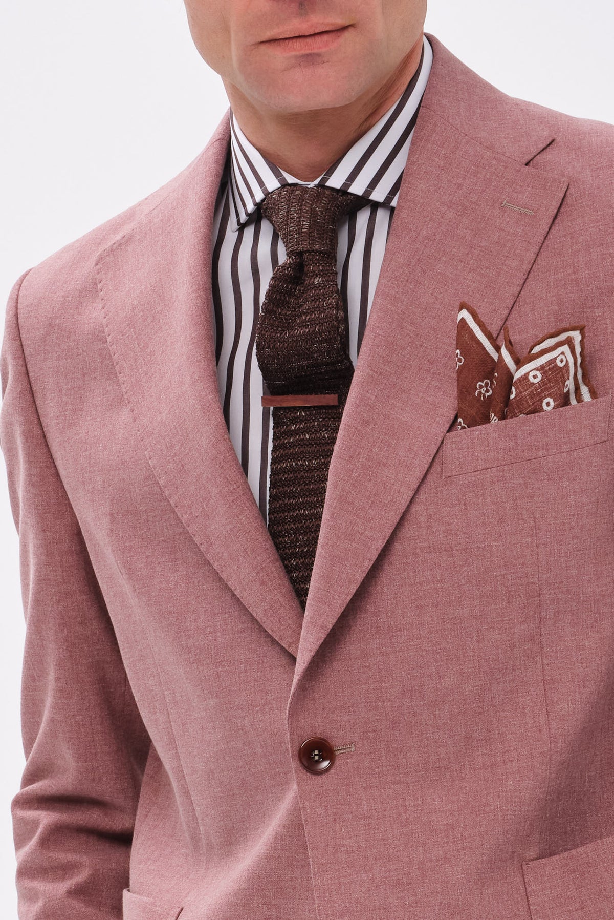 ΑΝΔΡΙΚΟ ΡOZ ΚΟΣΤΟΥΜΙ PORTOBELLO'S REGULAR FIT ΣΕ ΥΦΑΣΜΑ VITALE BARBERIS CANONICO