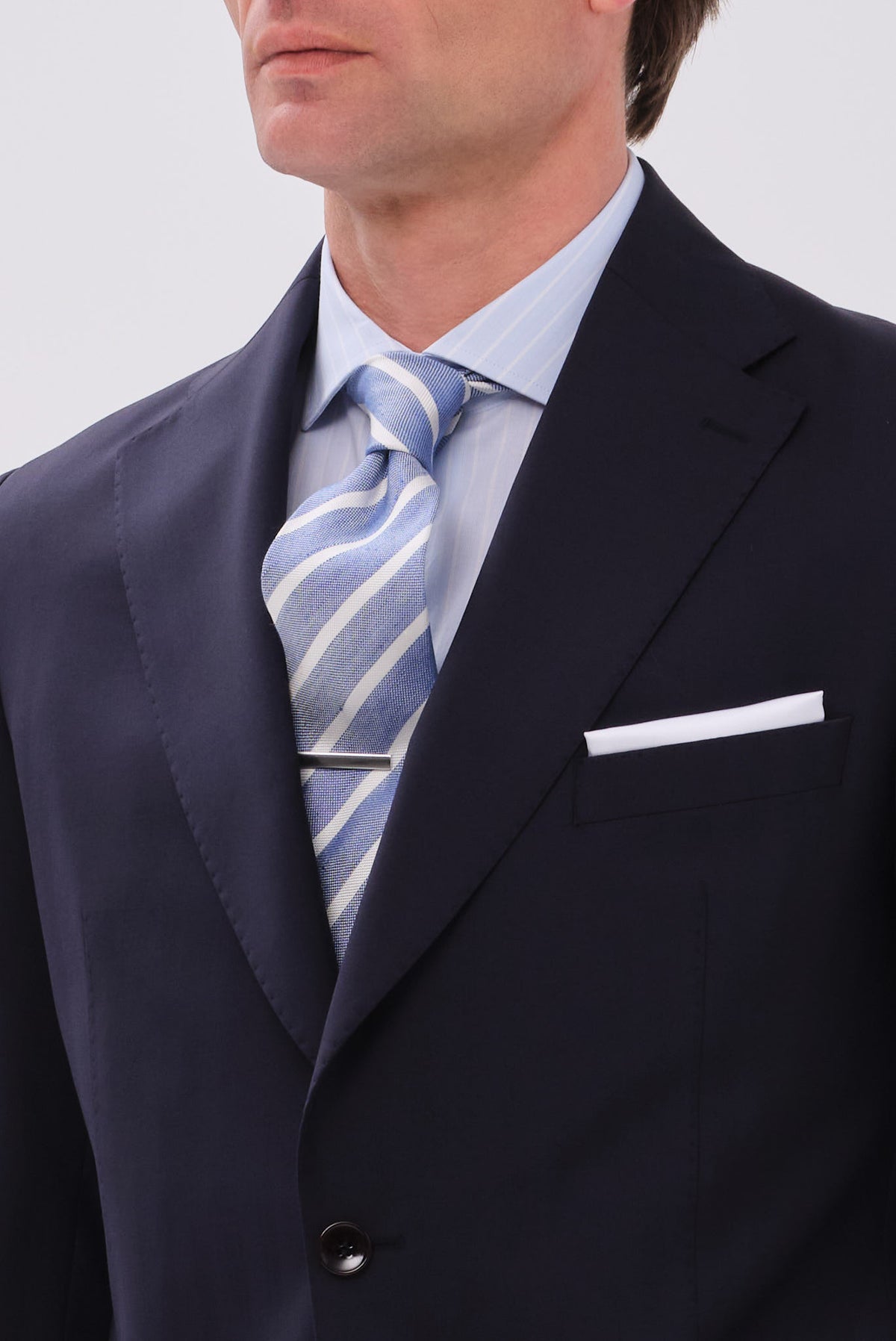 ΑΝΔΡΙΚΟ ΜΠΛΕ ΚΟΣΤΟΥΜΙ PORTOBELLO'S FORMAL FIT ΣΕ ΥΦΑΣΜΑ LANIFISIO ROGNA
