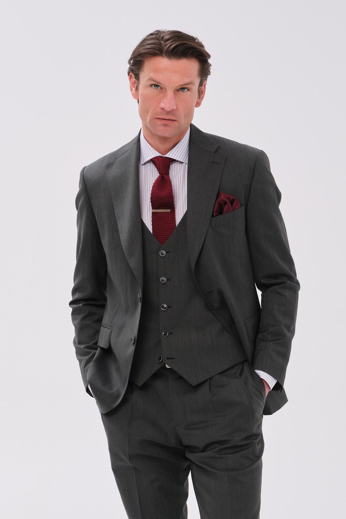 ΑΝΔΡΙΚΟ ΛΑΔΙ ΚΟΣΤΟΥΜΙ PORTOBELLO'S FORMAL FIT ΣΕ ΥΦΑΣΜΑ LANIFISIO ROGNA