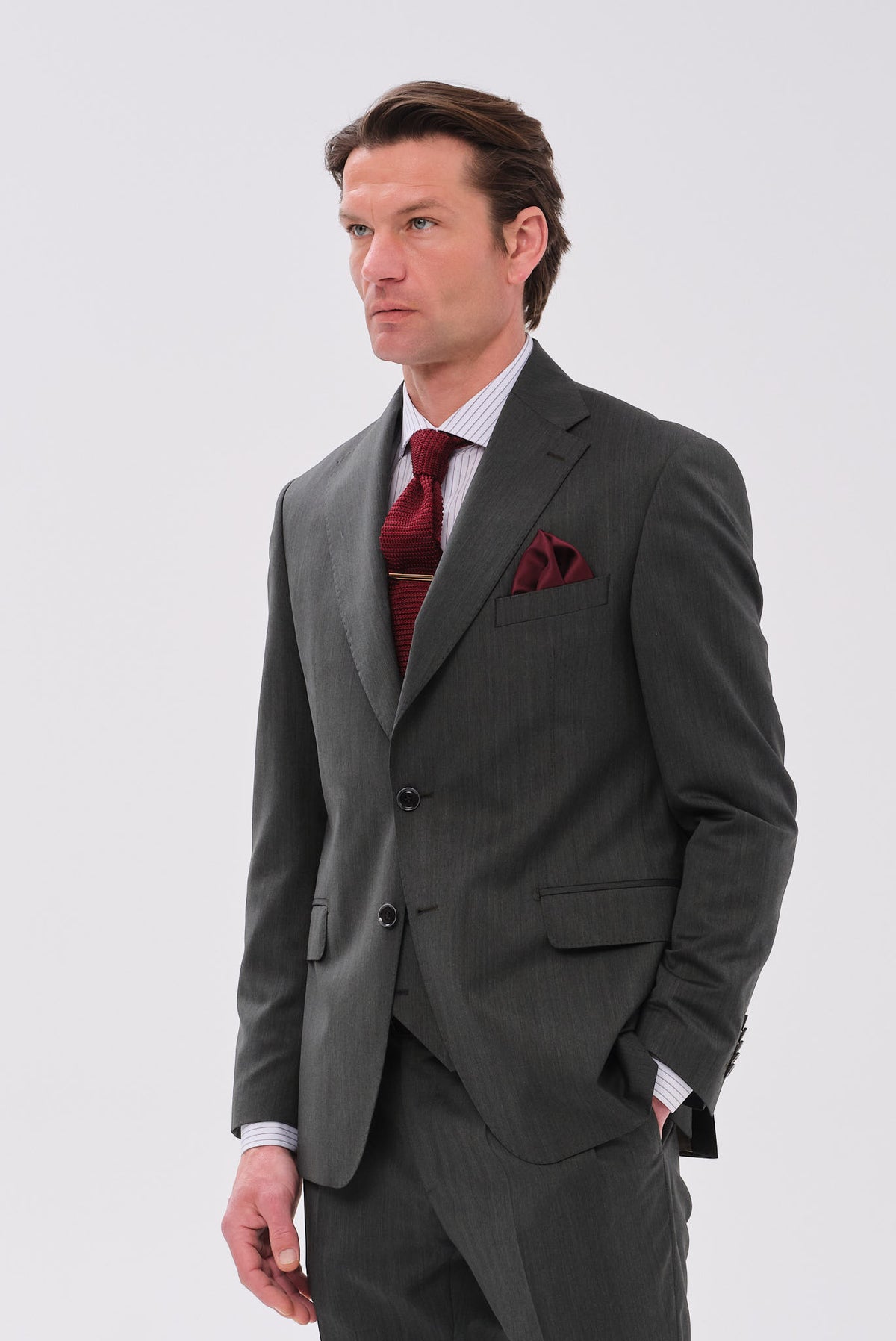 ΑΝΔΡΙΚΟ ΛΑΔΙ ΚΟΣΤΟΥΜΙ PORTOBELLO'S FORMAL FIT ΣΕ ΥΦΑΣΜΑ LANIFISIO ROGNA