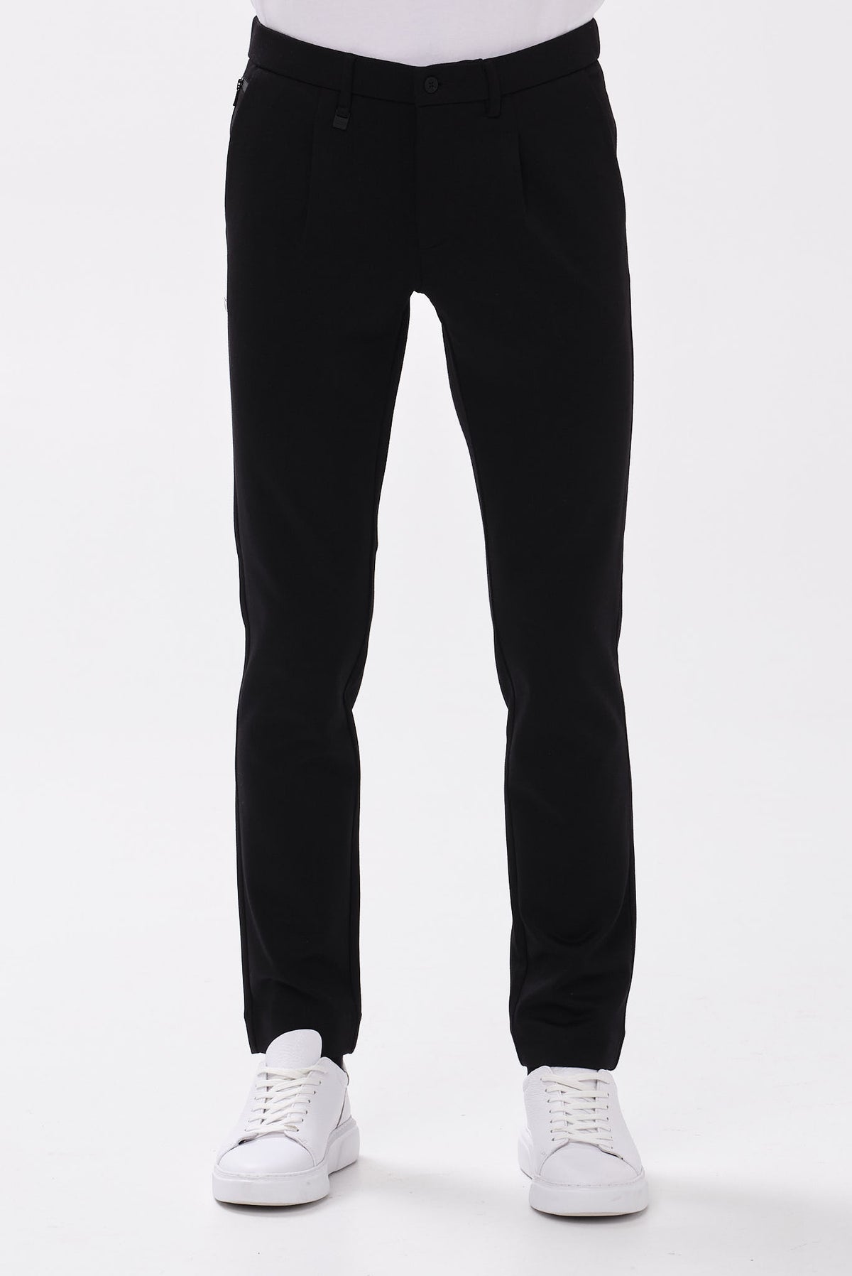 ΑΝΔΡΙΚΟ ΜΑΥΡΟ CHINOS ΠΑΝΤΕΛΟΝΙ PORTOBELLO'S REGULAR FIT ΜΕ ΠΙΕΤΑ