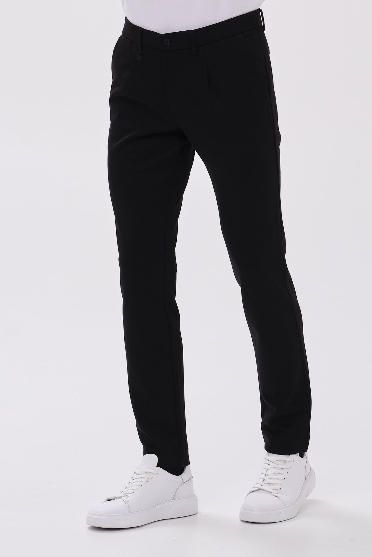 ΑΝΔΡΙΚΟ ΜΑΥΡΟ CHINOS ΠΑΝΤΕΛΟΝΙ PORTOBELLO'S REGULAR FIT ΜΕ ΠΙΕΤΑ