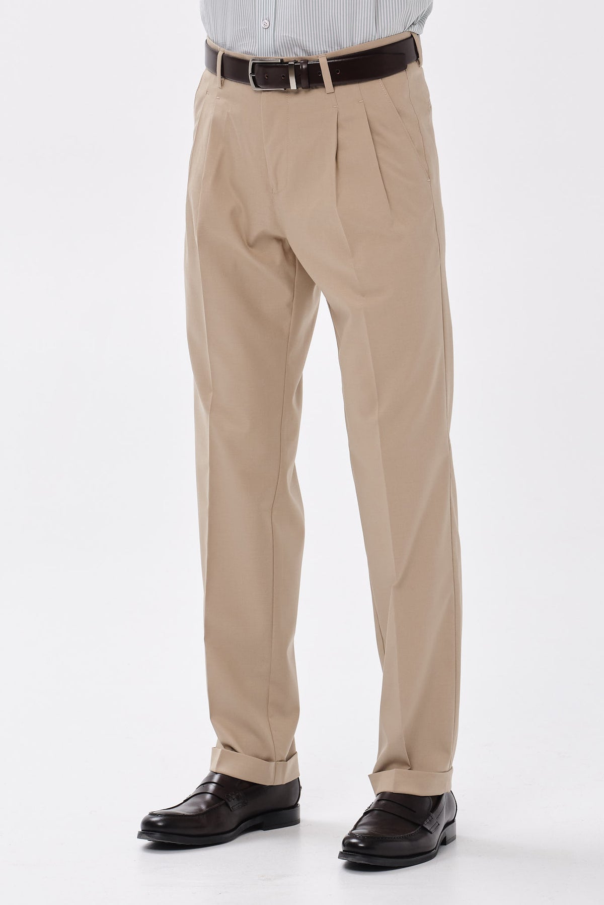 ΑΝΔΡΙΚΟ ΜΠΕΖ ΣΚΟΥΡΟ CHINOS ΠΑΝΤΕΛΟΝΙ PORTOBELLO'S MODERN FIT ΜΕ ΔΙΠΛΗ ΠΙΕΤΑ