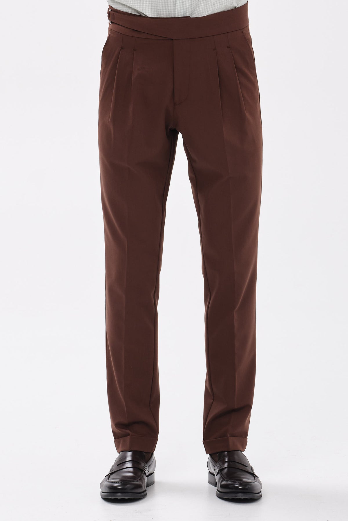 ΑΝΔΡΙΚΟ ΚΑΦΕ CHINOS ΠΑΝΤΕΛΟΝΙ PORTOBELLO'S MODERN FIT ΜΕ ΔΙΠΛΗ ΠΙΕΤΑ