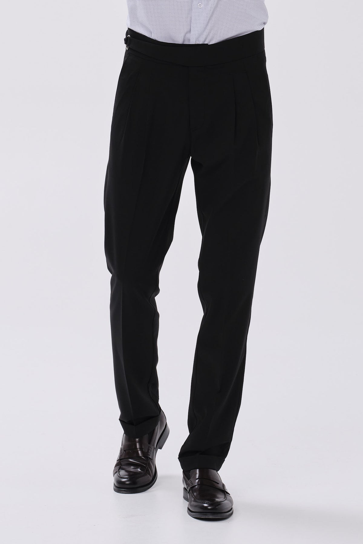 ΑΝΔΡΙΚΟ ΜΑΥΡΟ CHINOS ΠΑΝΤΕΛΟΝΙ PORTOBELLO'S MODERN FIT ΜΕ ΔΙΠΛΗ ΠΙΕΤΑ
