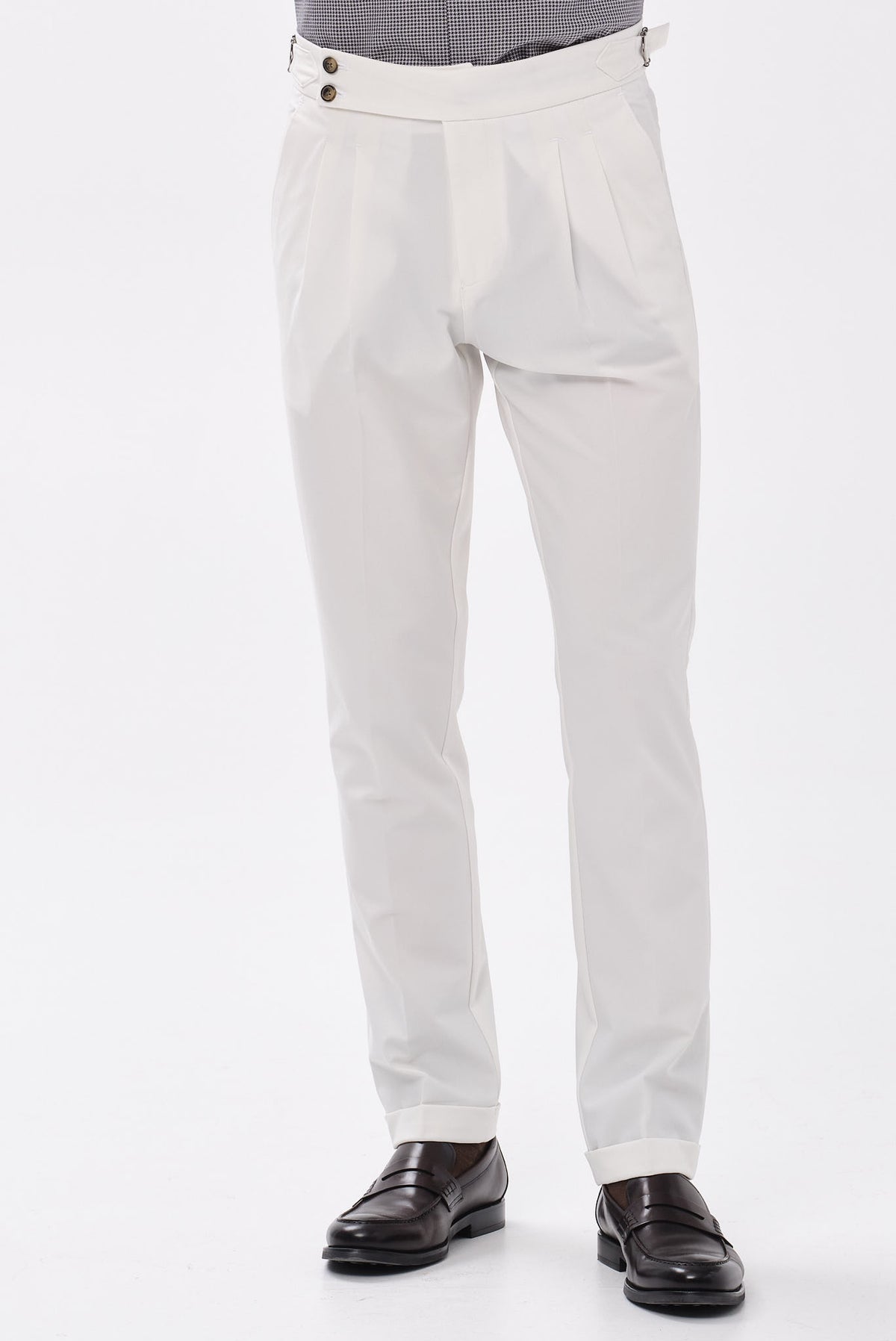 ΑΝΔΡΙΚΟ ΛΕΥΚΟ CHINOS ΠΑΝΤΕΛΟΝΙ PORTOBELLO'S MODERN FIT ΜΕ ΔΙΠΛΗ ΠΙΕΤΑ