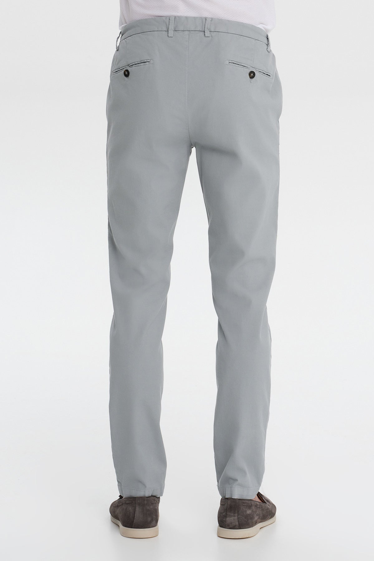 ΑΝΔΡΙΚΟ ΓΚΡΙ ΣΙΕΛ ΠΑΝΤΕΛΟΝΙ CHINOS SLIM FIT PORTOBELLO'S ΜΕ ΛΑΣΤΙΧΟ ΚΑΙ ΚΟΡΔΟΝΙ