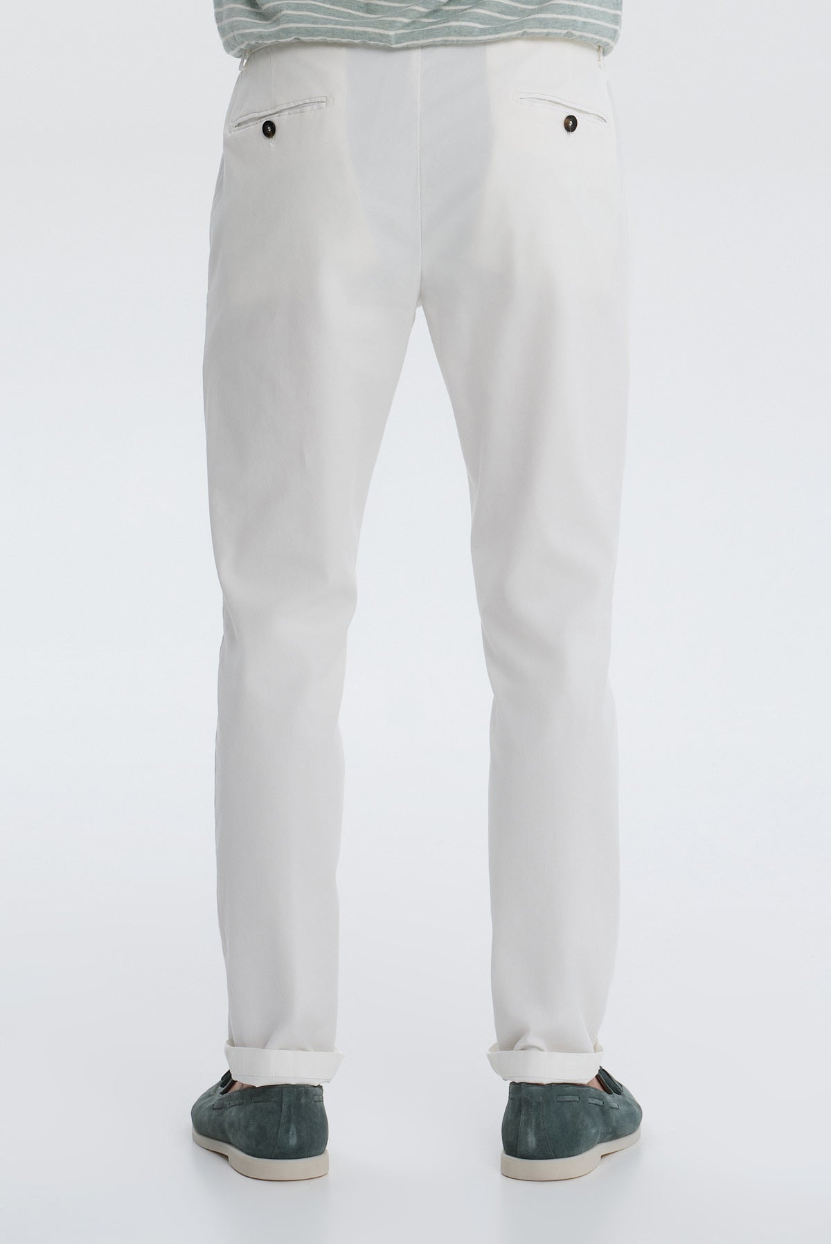 ΑΝΔΡΙΚΟ ΕΚΡΟΥ ΠΑΝΤΕΛΟΝΙ CHINOS SLIM FIT PORTOBELLO'S ΜΕ ΛΑΣΤΙΧΟ ΚΑΙ ΚΟΡΔΟΝΙ