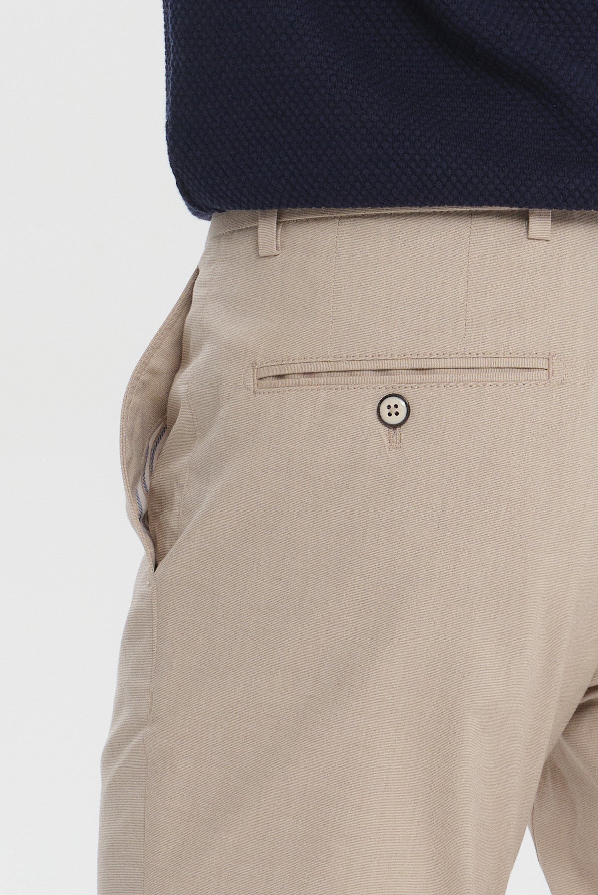 ΑΝΔΡΙΚΟ SLIM FIT CHINOS ΠΑΝΤΕΛΟΝΙ ΜΕ ΜΙΚΡΟΣΧΕΔΙΟ ΜΠΕΖ ΣΚΟΥΡΟ PORTOBELLO'S