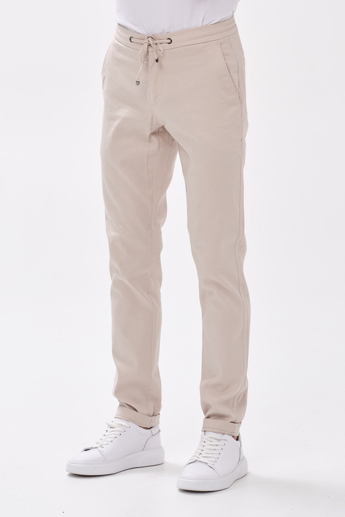ΑΝΔΡΙΚΟ ΜΠΕΖ ΣΚΟΥΡΟ ΠΑΝΤΕΛΟΝΙ CHINO PORTOBELLO'S REGULAR FIT ΜΕ ΚΟΡΔΟΝΙ-ΛΑΣΤΙΧΟ