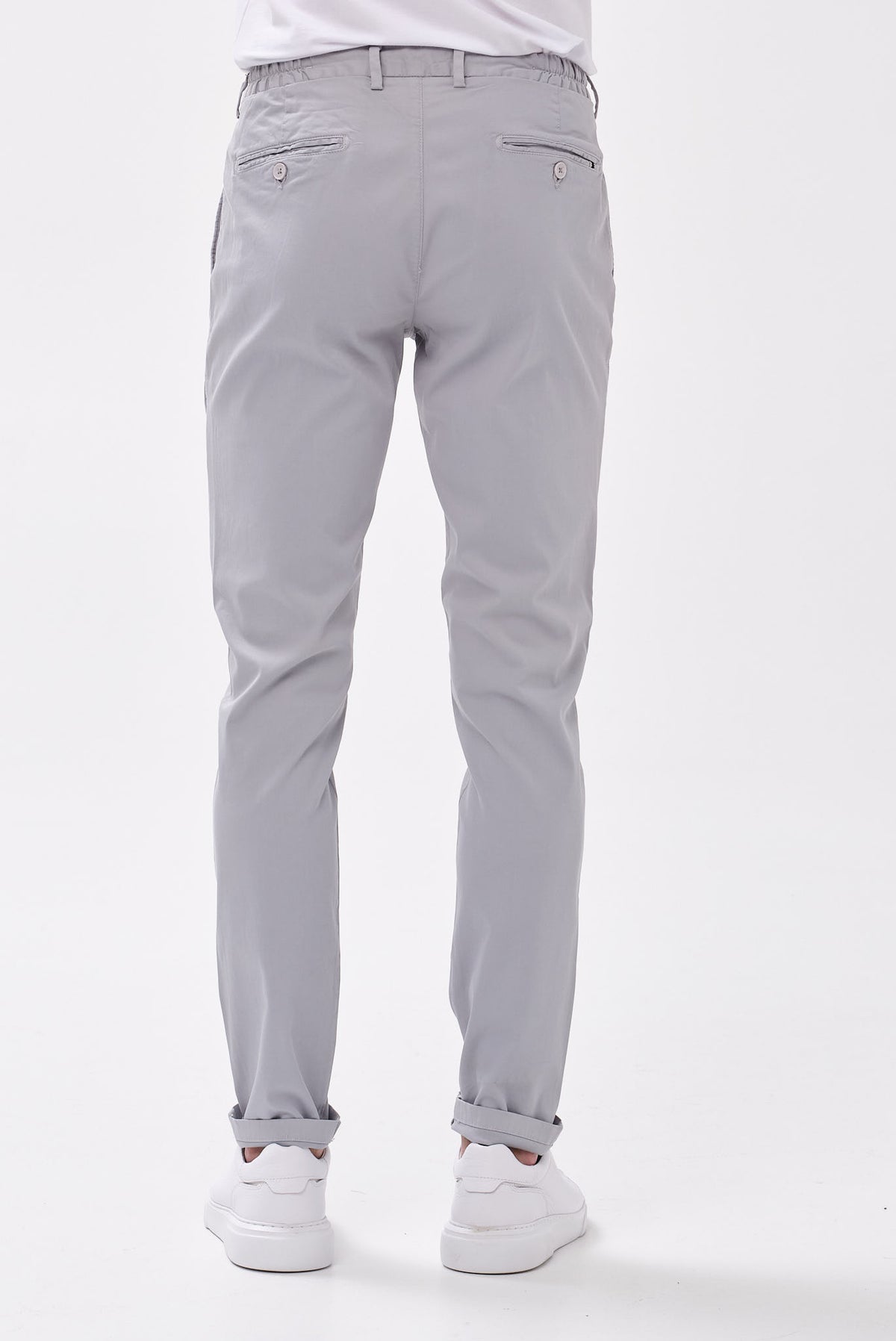 ΑΝΔΡΙΚΟ ΓΚΡΙ ΑΝΟΙΧΤΟ ΠΑΝΤΕΛΟΝΙ CHINO PORTOBELLO'S REGULAR FIT ΜΕ ΚΟΡΔΟΝΙ-ΛΑΣΤΙΧΟ