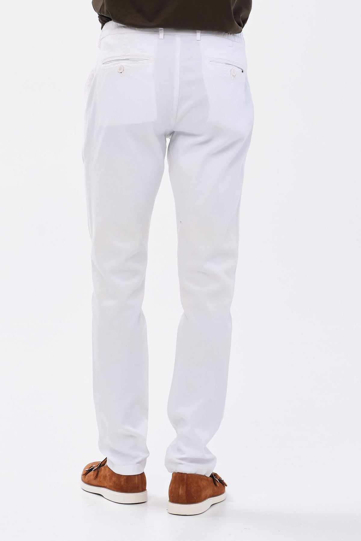 ΑΝΔΡΙΚΟ ΛΕΥΚΟ ΠΑΝΤΕΛΟΝΙ CHINO PORTOBELLO'S REGULAR FIT ΜΕ ΚΟΡΔΟΝΙ-ΛΑΣΤΙΧΟ