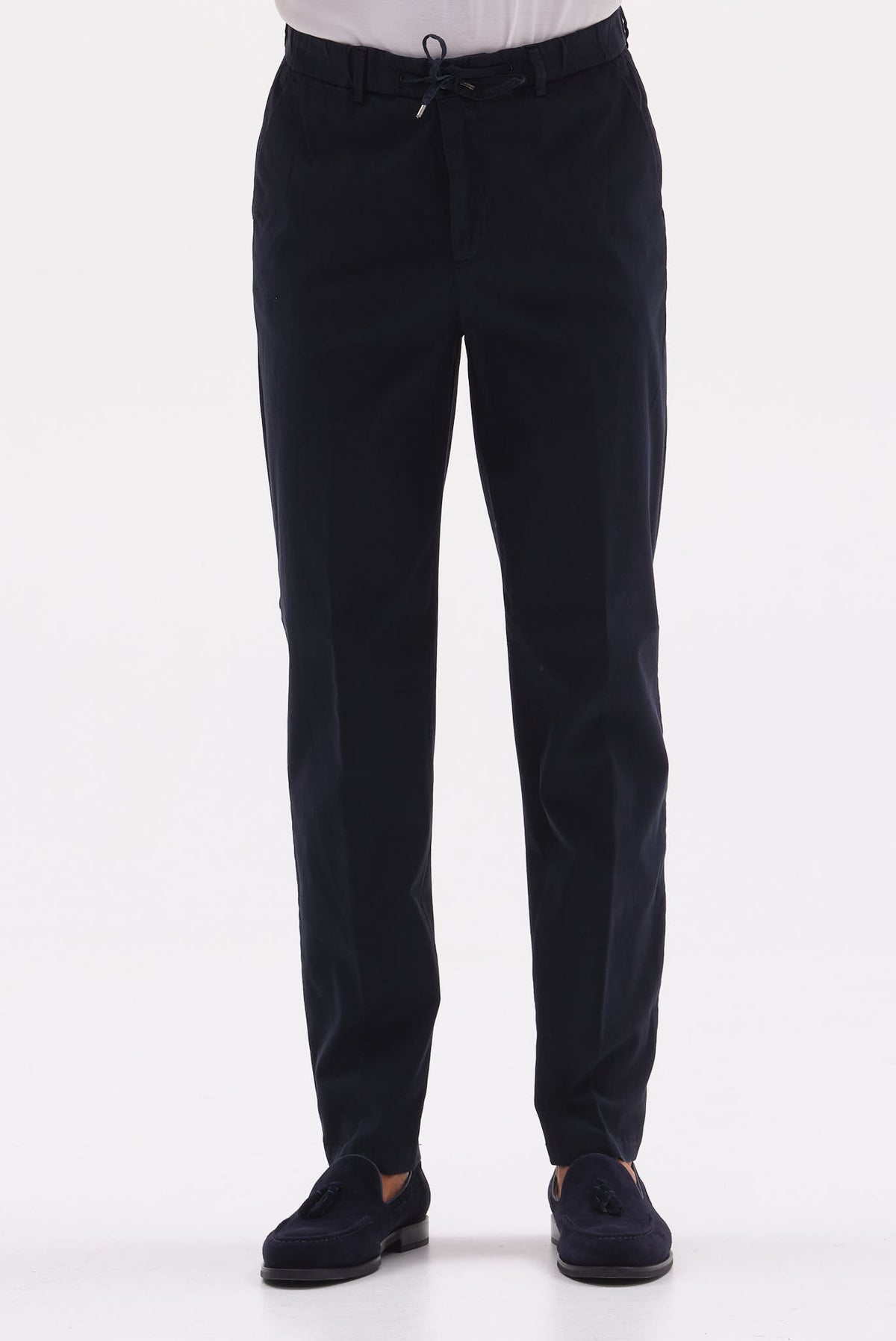ΑΝΔΡΙΚΟ ΜΠΛΕ CHINOS ΠΑΝΤΕΛΟΝΙ PORTOBELLO'S REGULAR FIT ΜΕ ΚΟΡΔΟΝΙ ΚΑΙ ΛΑΣΤΙΧΟ